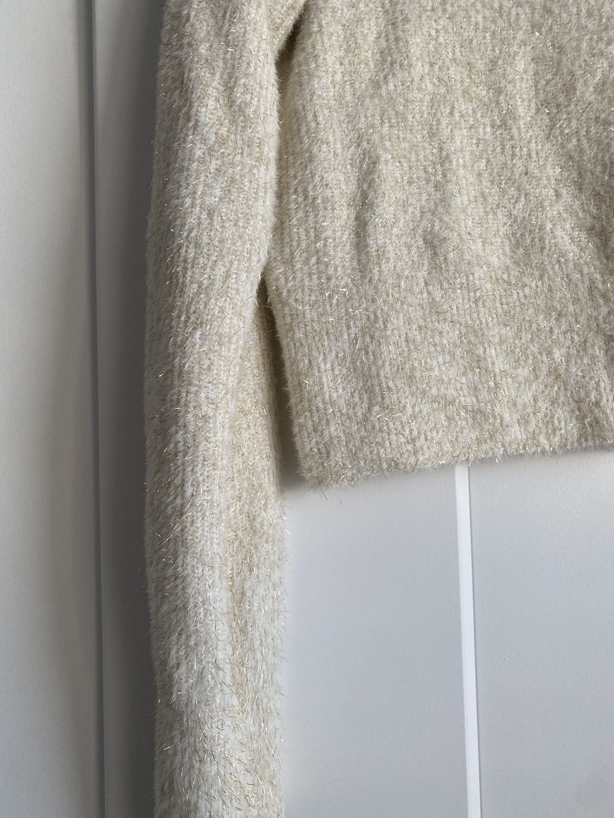 Other HAPPILY GREY Cream Gold Sparkle Knit Boho Sweater XL Size XL / US 12-14 / IT 48-50 - 7 Thumbnail