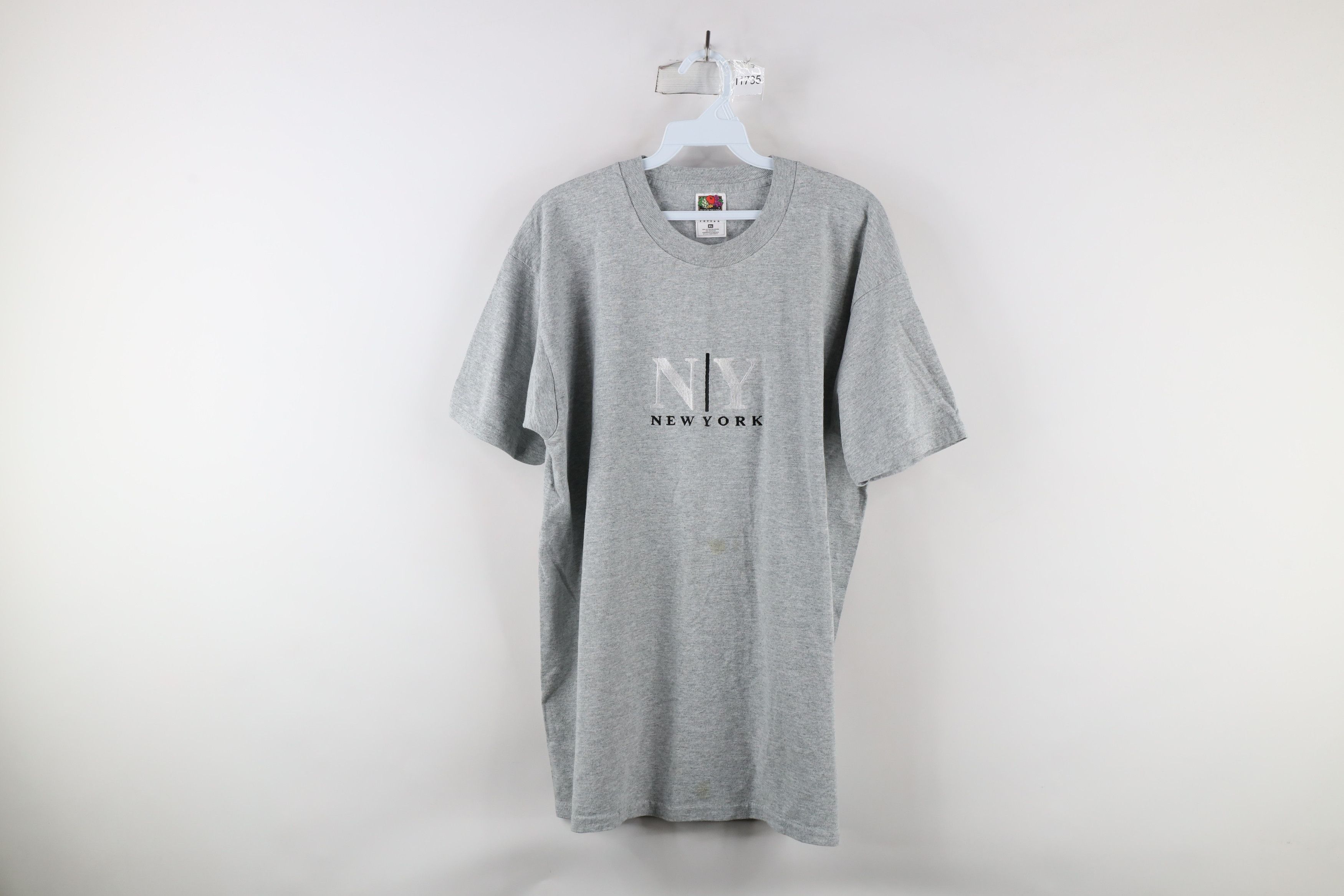 Vintage Vintage 90s Streetwear Out New York T-Shirt Heather Gray Size US XL / EU 56 / 4 - 1 Thumbnail
