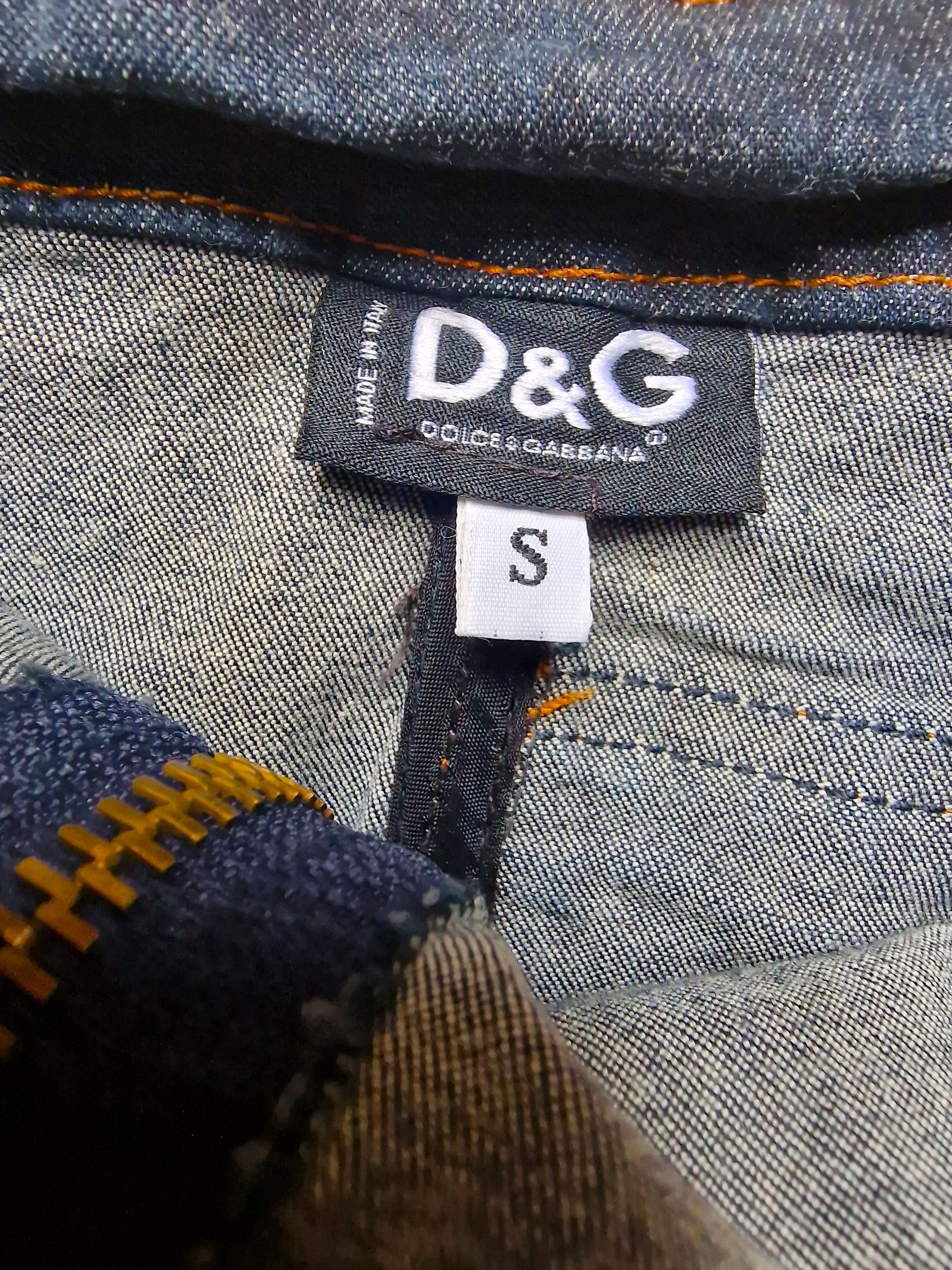 Dolce & Gabbana D&G Dolce and Gabbana Denim Bustier Cargo Top Corset Size S / US 4 / IT 40 - 9 Thumbnail