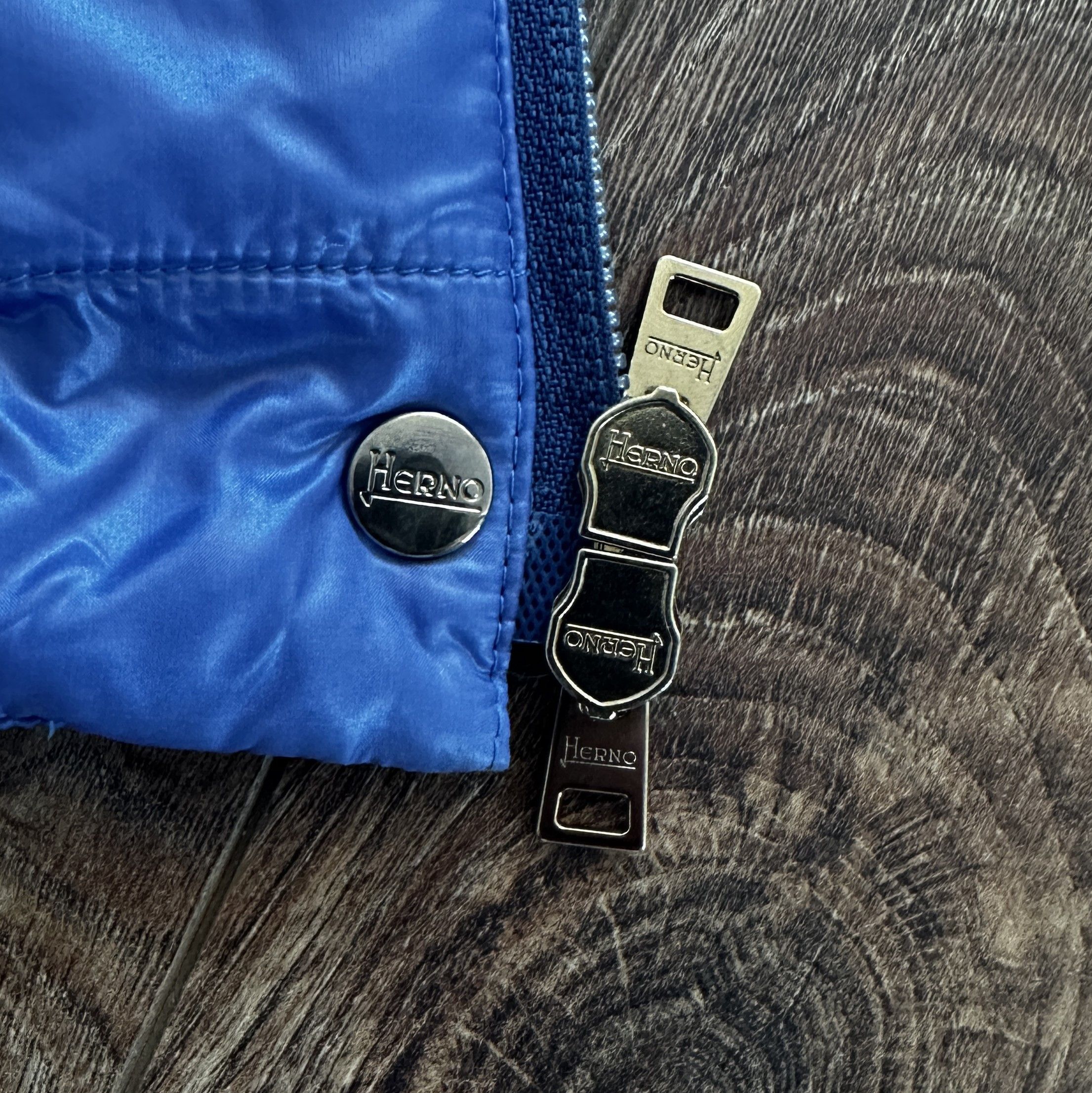 Herno HERNO Full Zip Quilted Down Vest Blue Luxury Brand Fashion Size L / US 10 / IT 46 - 4 Thumbnail