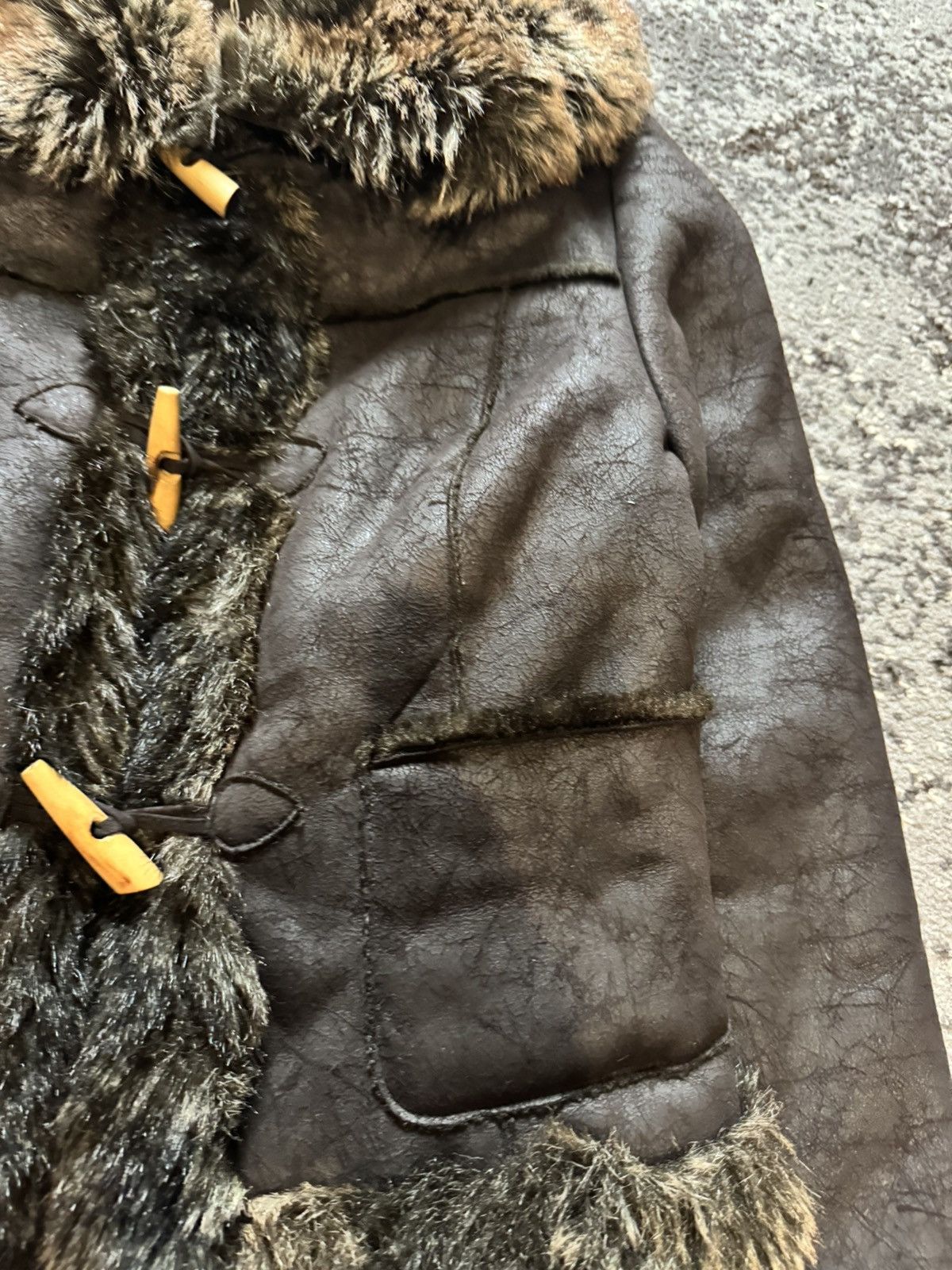 If Six Was Nine × Japanese Brand × Vintage Vintage y2k Asymmetrical G.O.A Style Fur Bomber Jacket Size US S / EU 44-46 / 1 - 9 Thumbnail