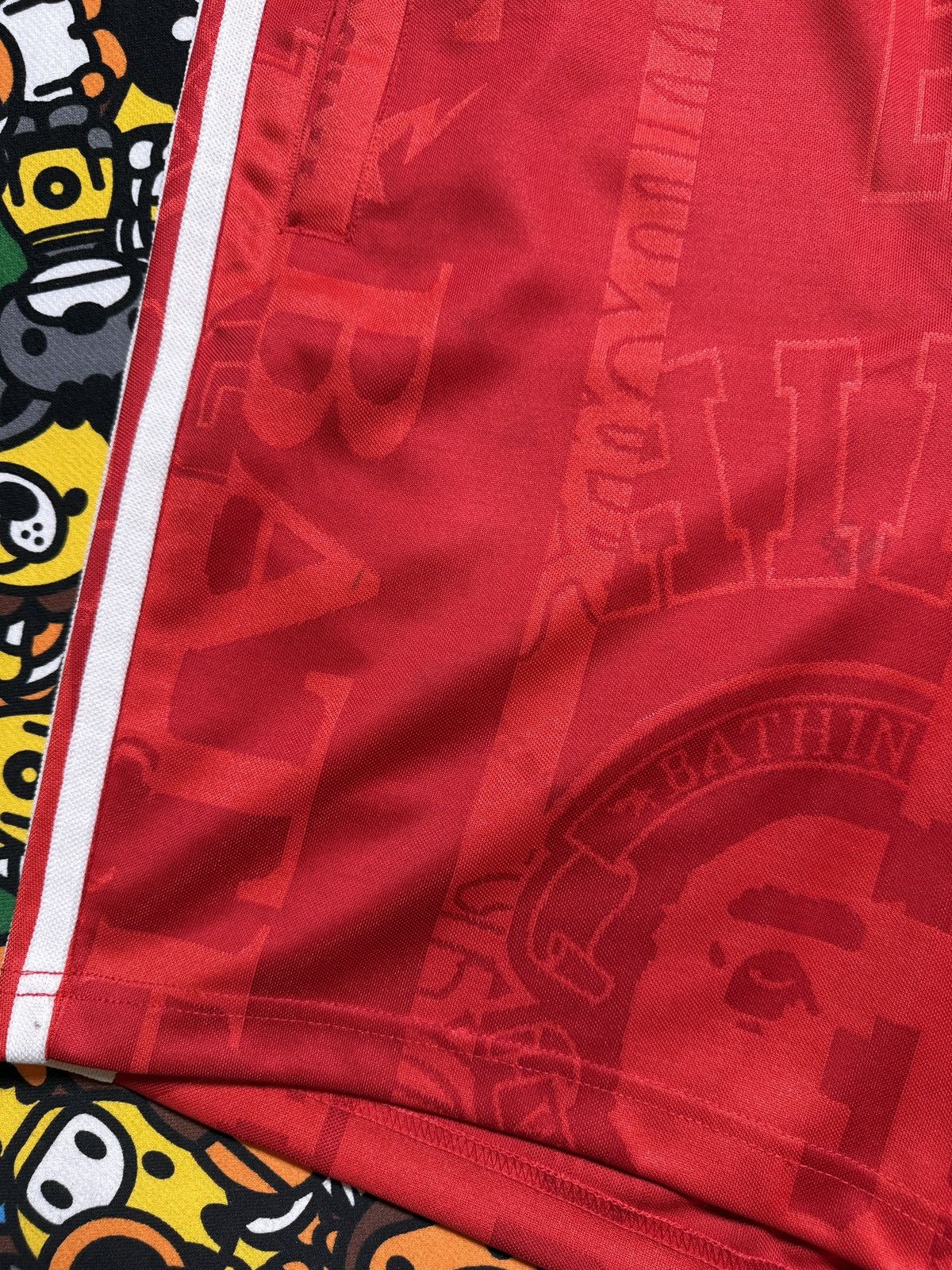 Bape A Bathing Ape Red Polyester Logo Shorts Size US 32 / EU 48 - 13 Thumbnail