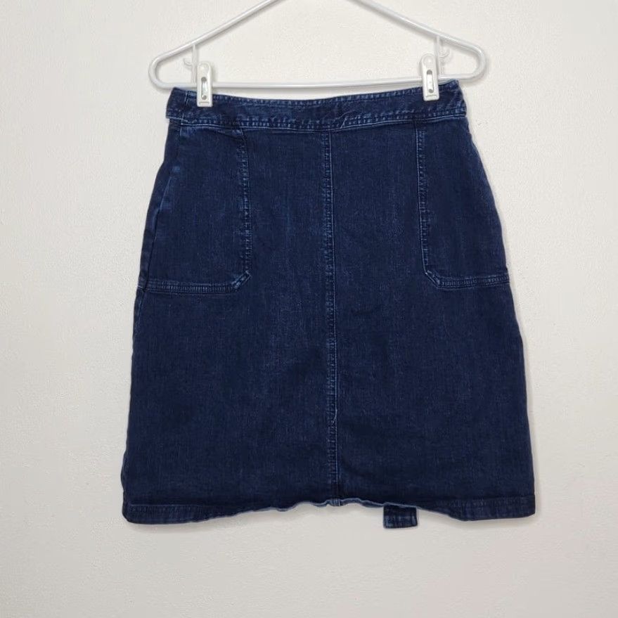 Vintage VINTAGE A New Day Skirt Midi Women 8 Blue Button Style Denim 90s Y2K Modern? Size 30" / US 8 / IT 44 - 4 Thumbnail
