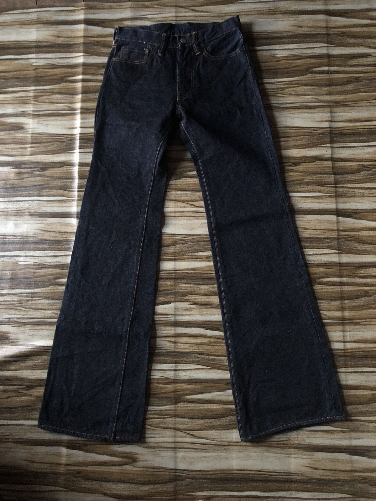 Samurai Jeans NOS Lot RB587XX JeTexas Indigo Denim Samurai Flare Baggy Size US 29 - 2 Thumbnail