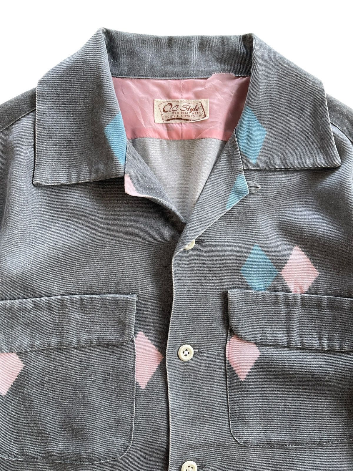 Japanese Brand OC Style Rockabilly Argyle Shirt Size US S / EU 44-46 / 1 - 4 Thumbnail