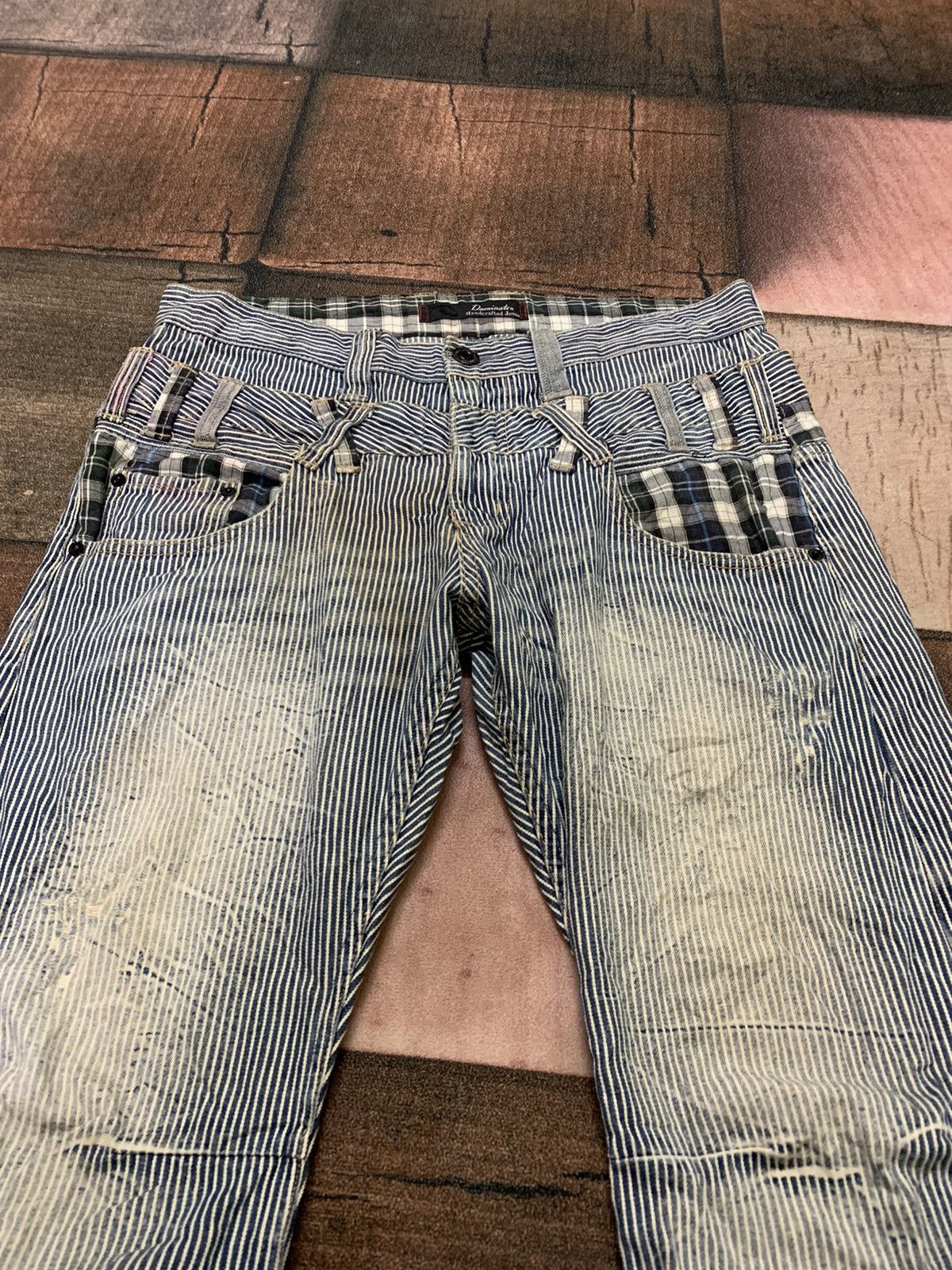 Hysteric Glamour DISTRESSED DOUBLE WAIST dominate hickory rusty mud japanese Size US 33 - 3 Thumbnail
