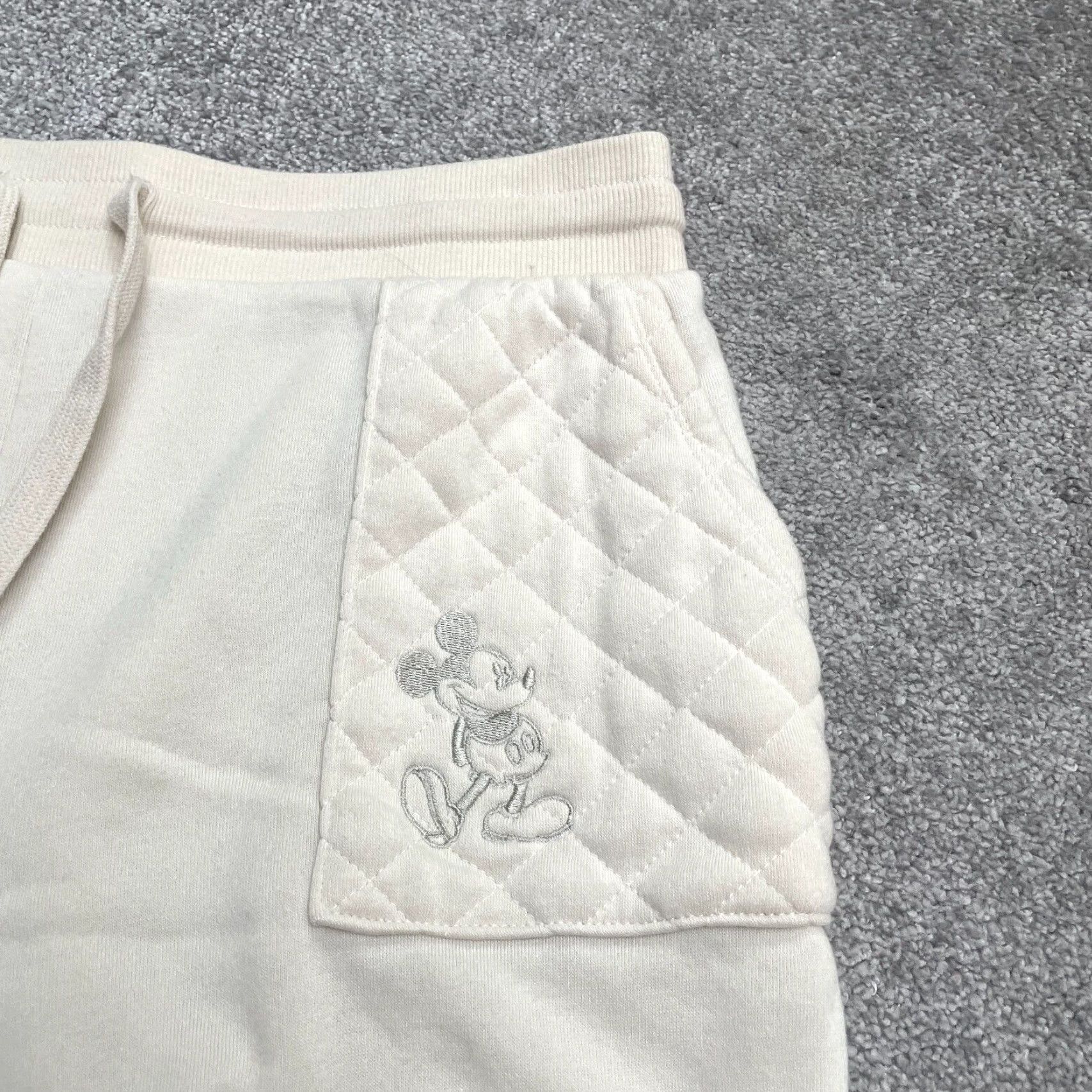 Disney Disney Mickey Mouse Jogger Sweatpants Mens XL Ivory Quilted Pockets Casual 37x30 Size US 36 / EU 52 - 6 Thumbnail