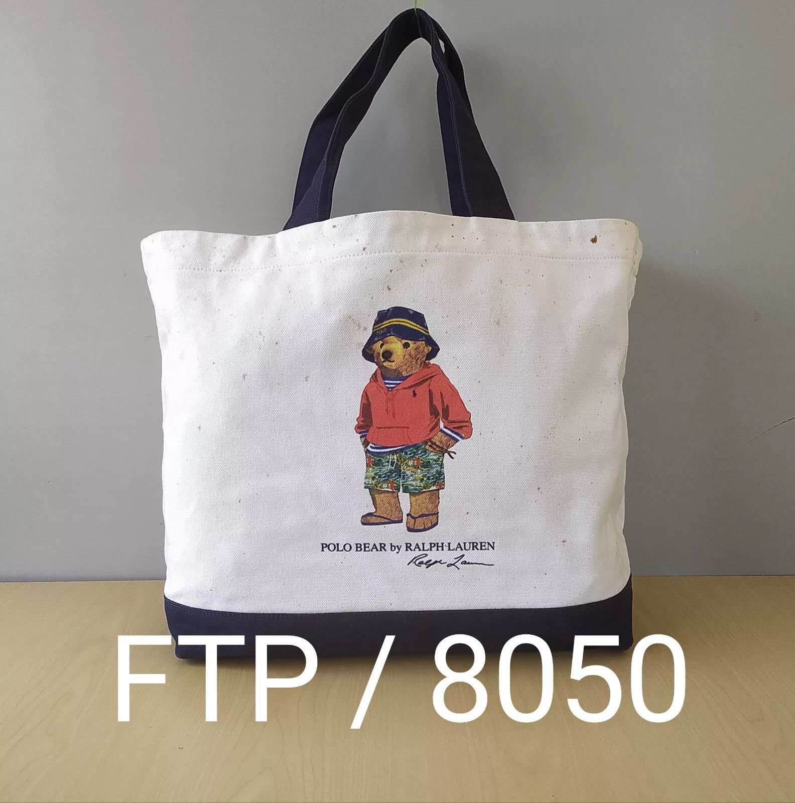 Polo Ralph Lauren Polo Ralph Lauren Polo Bear canvas tote bag IFD 8050 Size ONE SIZE - 12 Thumbnail