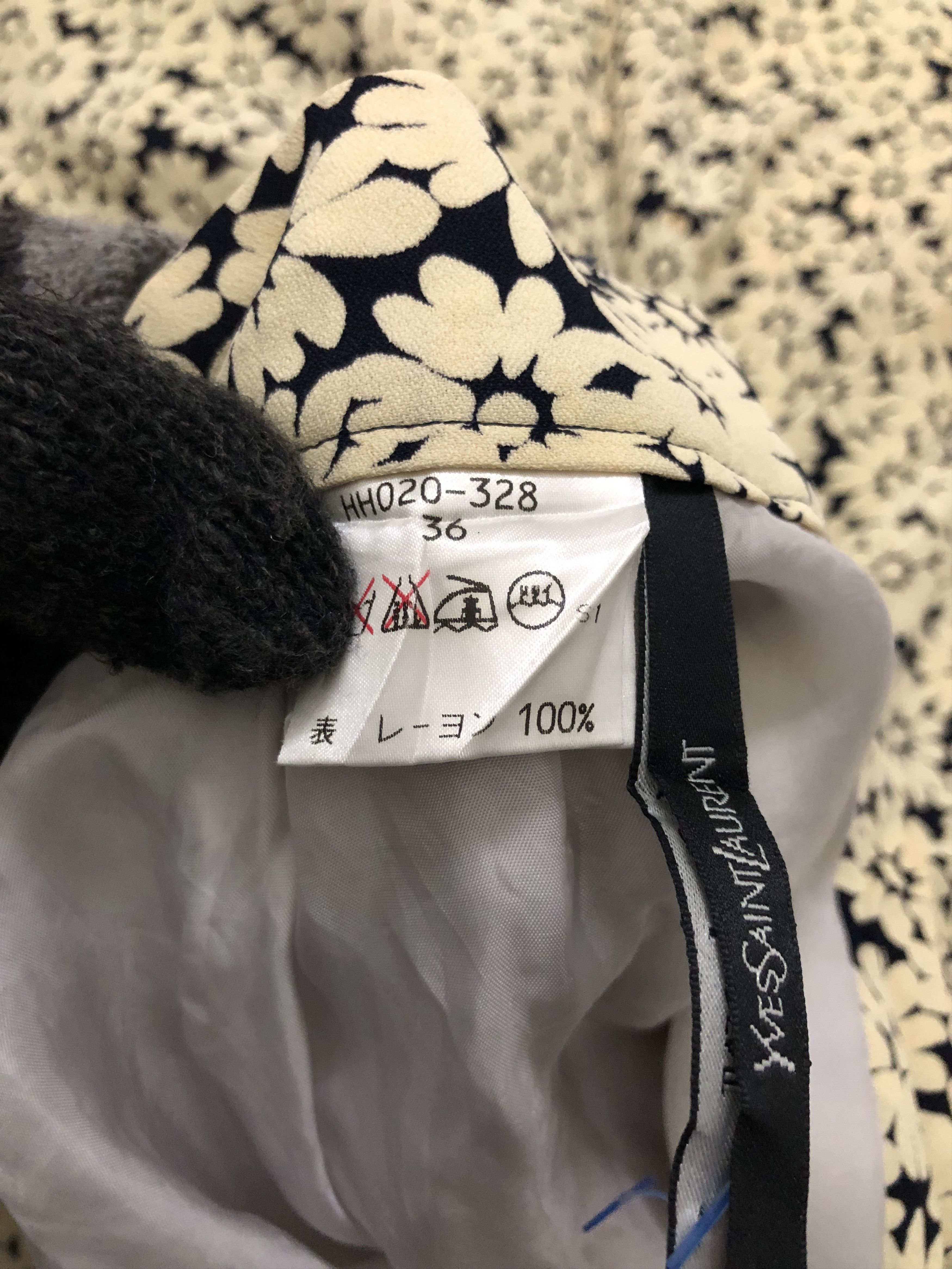 Designer × Yves Saint Laurent Vintage Yves Saint Laurent Rayon Floral Size 25" / US 0 / IT 36 - 10 Thumbnail