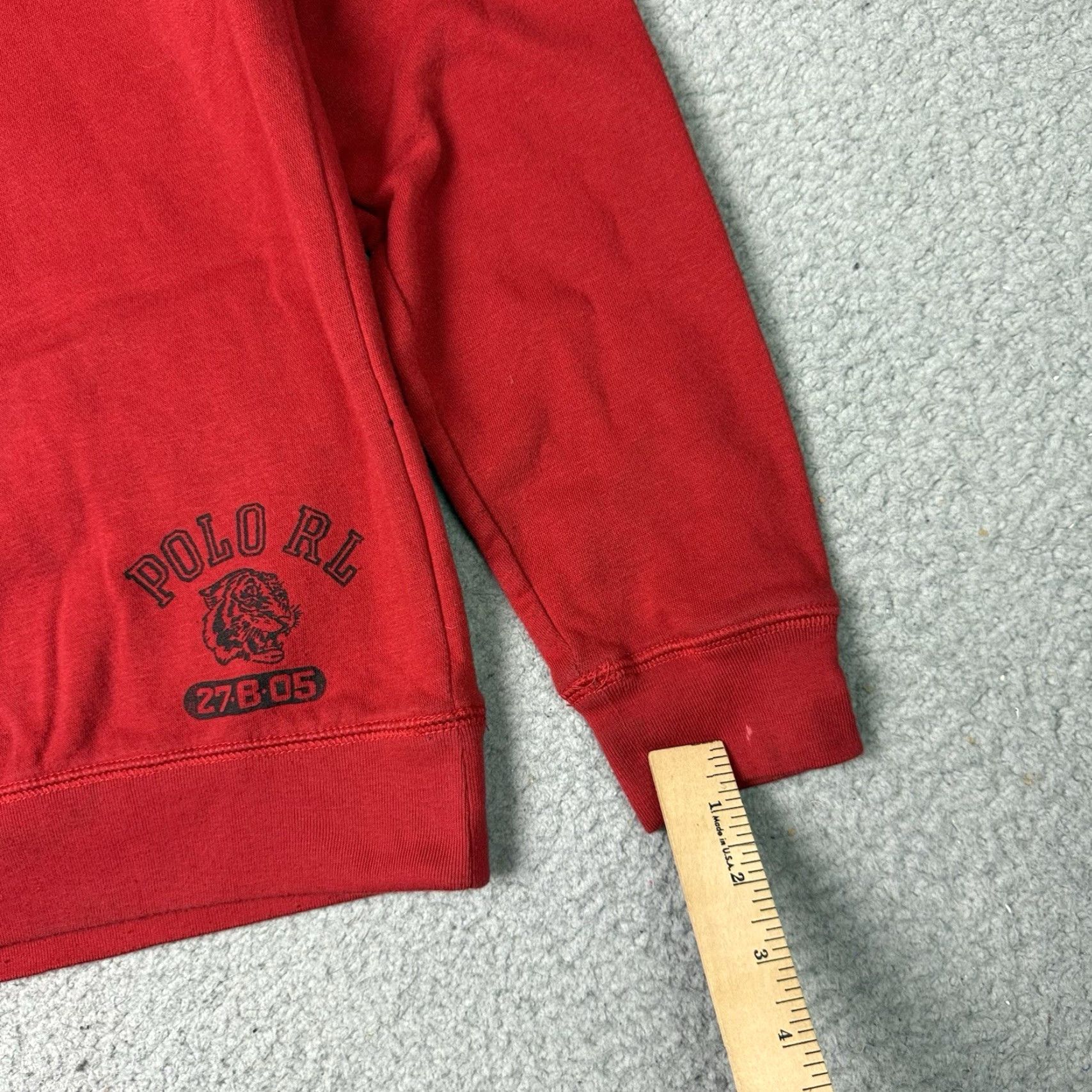 Polo Ralph Lauren VINTAGE Ralph Lauren Polo Sweatshirt Mens M Red Sleepwear RL Tiger Logo Fleece Rare Logo Knit Pullover Crew Neck Size US M / EU 48-50 / 2 - 5 Thumbnail