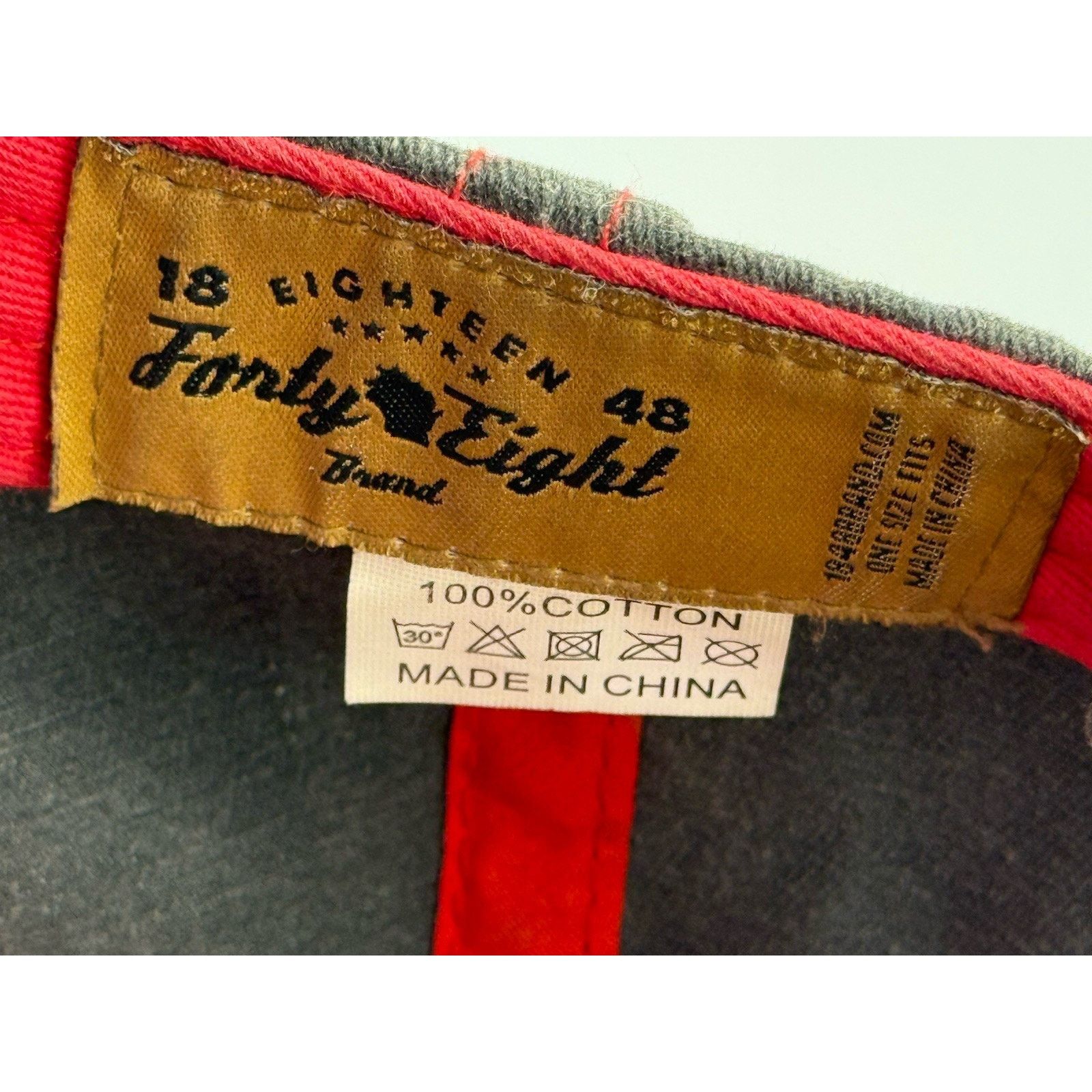 Other 1848 WISCONSIN BASEBALL CAP-PIGMENT DYED Puff Embroidery Size ONE SIZE - 4 Thumbnail