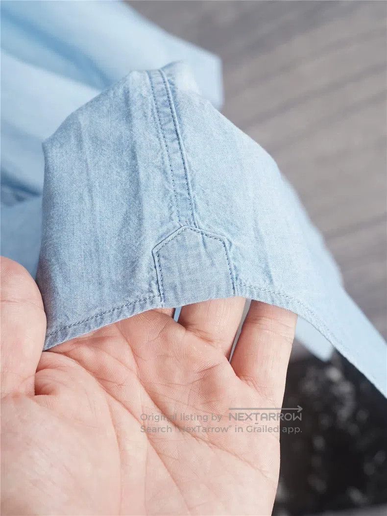 Brunello Cucinelli Brunello Cucinelli size 42 One-shoulder Denim Shirt Size US S / EU 44-46 / 1 - 8 Thumbnail