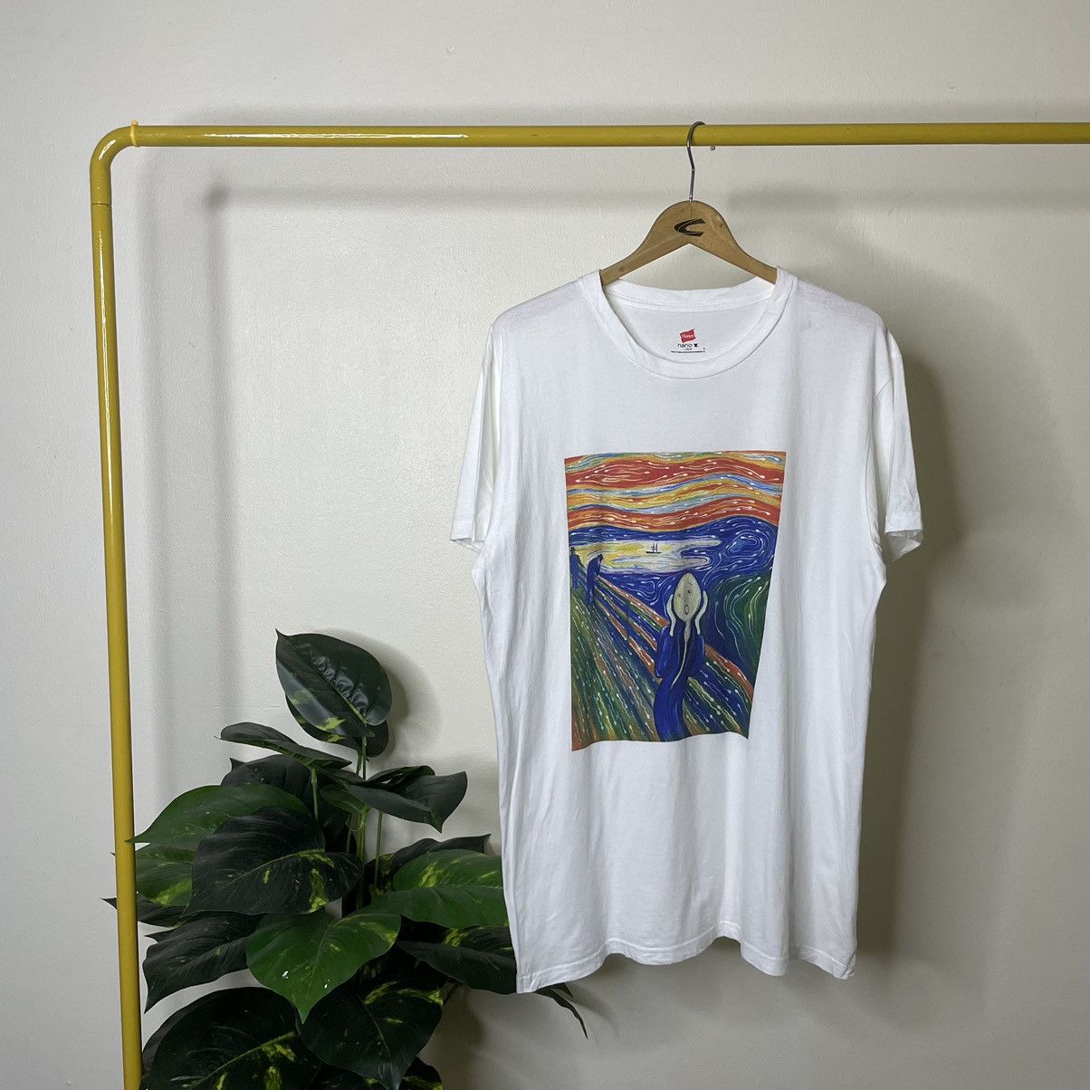 Vintage Edvard Munch Iconic Painting The Scream Official Reissue Tee Size US L / EU 52-54 / 3 - 1 Thumbnail
