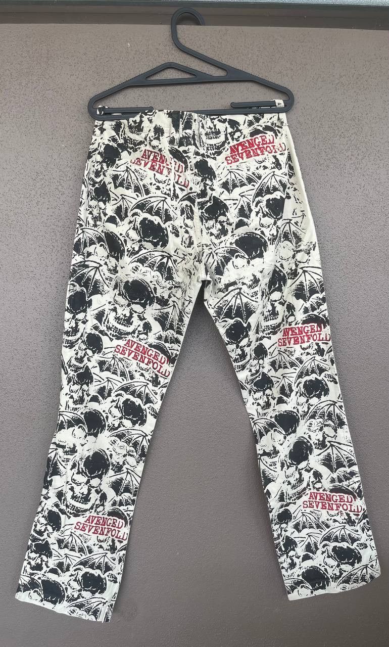 Handmade × Vintage Avenged Sevenfold Band Custom Print Handmade Limited Vintage Size US 31 - 4 Thumbnail