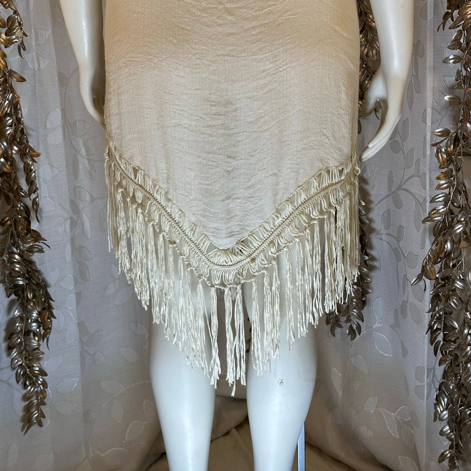 Other Negs Women’s Crochet Fringe Tunic Cover Up Cream Medium Larg Size ONE SIZE - 9 Thumbnail
