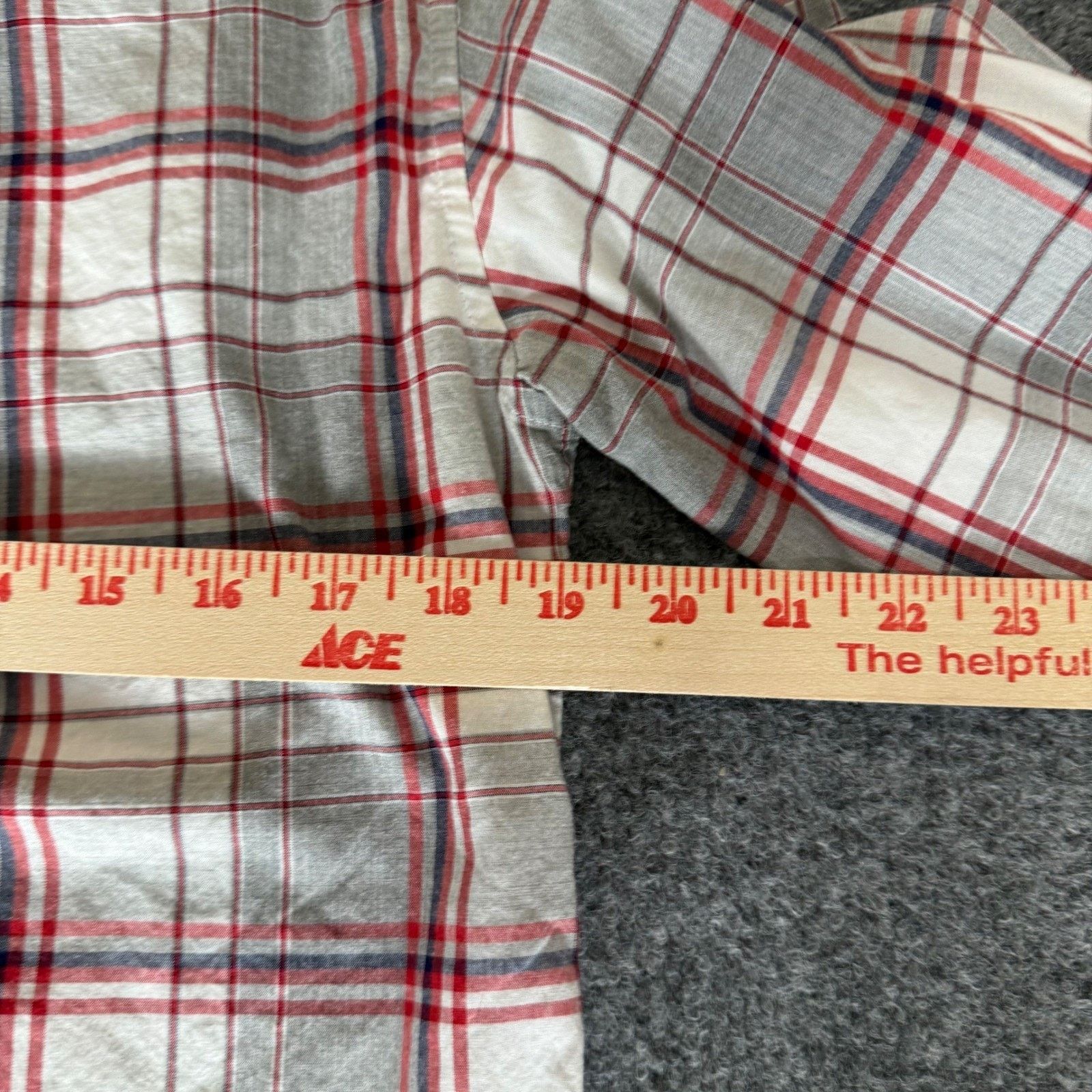 Other J.Crew Shirt Mens Small Gray Red Plaid Slim Fit Stretch Size US S / EU 44-46 / 1 - 5 Thumbnail