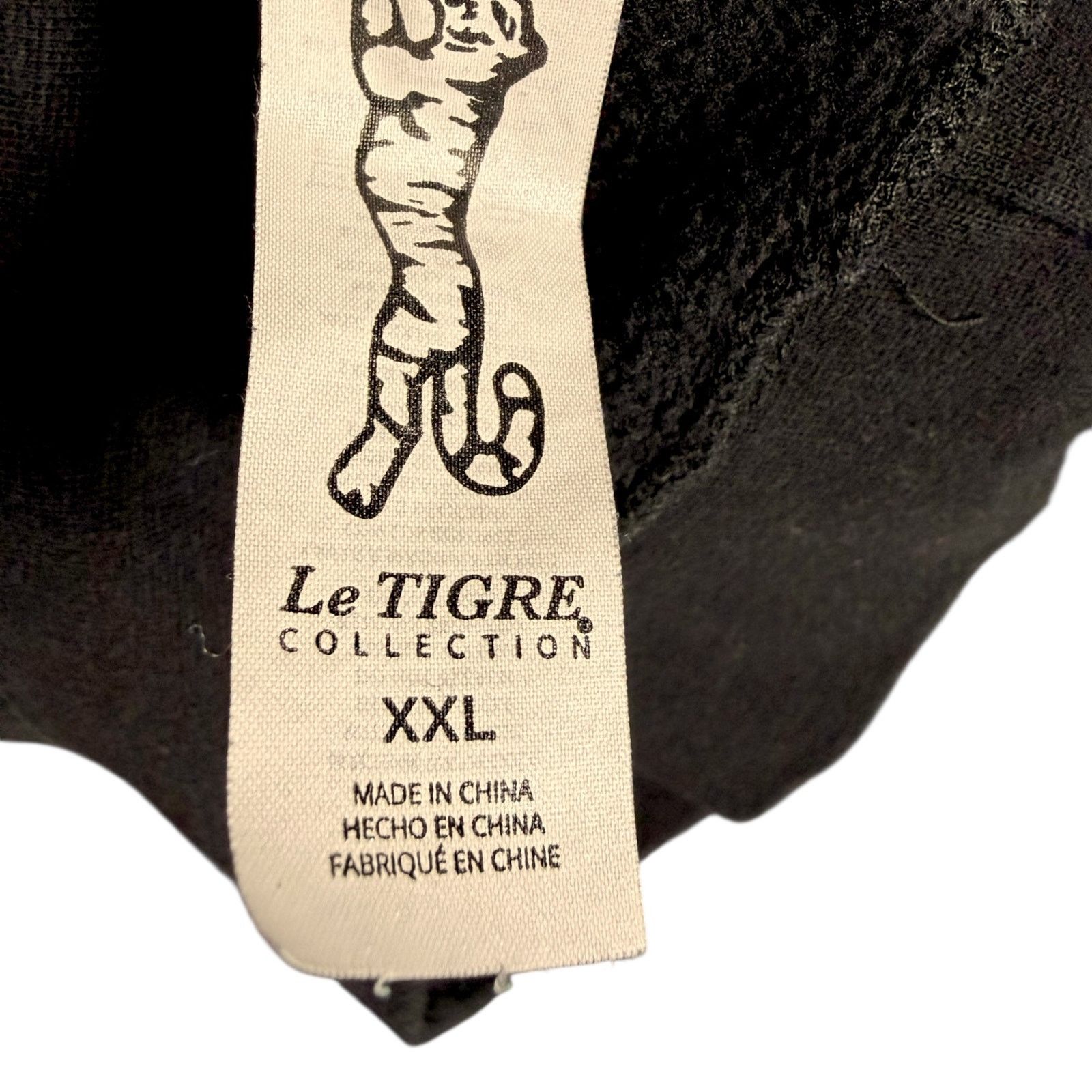 Le TIGRE Le Tigre Digby Pullover Men's XXL Black Hoodie Sweatshirt Size US XXL / EU 58 / 5 - 5 Thumbnail