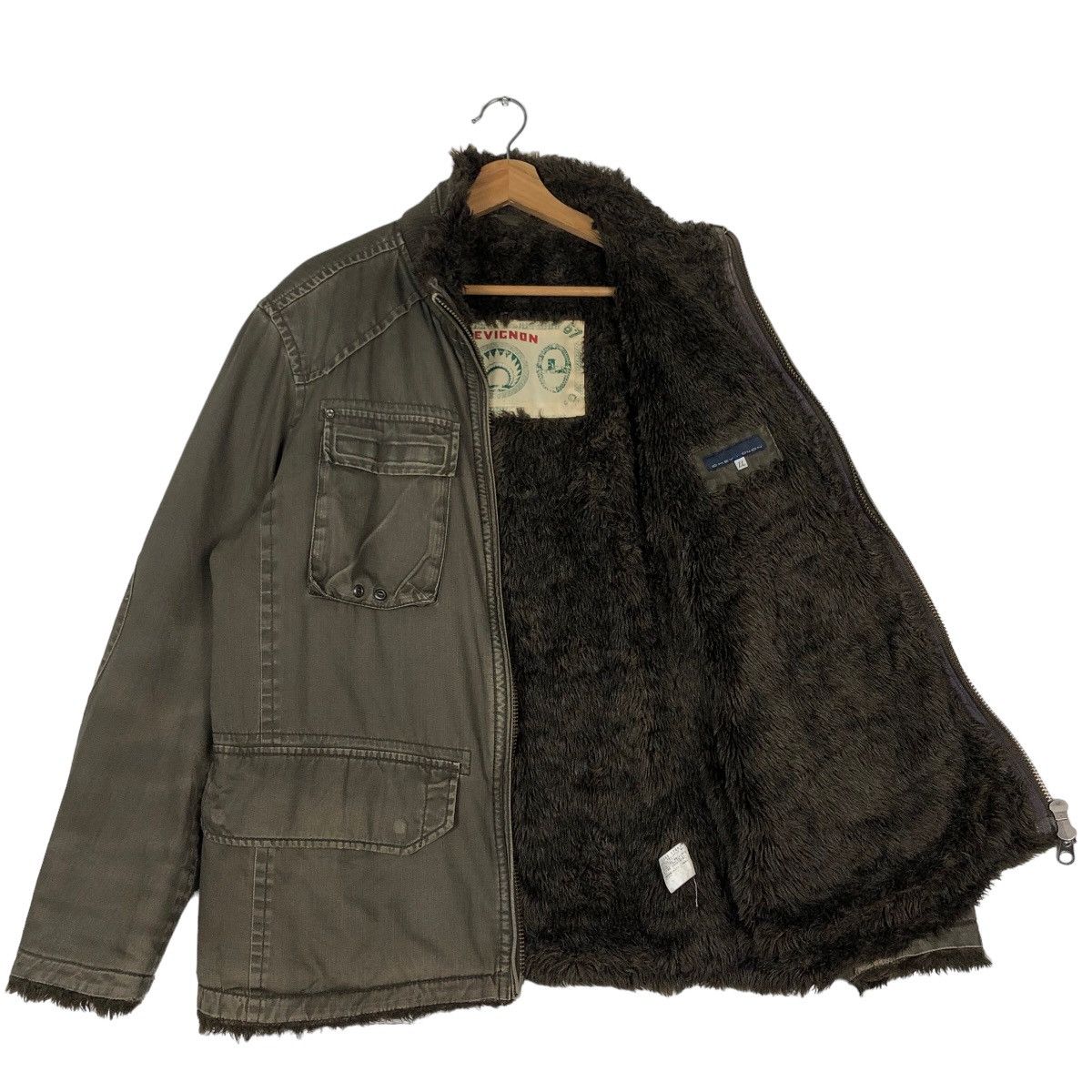 Japanese Brand 🔥Vintage Biker Jacket Military Design Cargo Chore Chevignon Size US L / EU 52-54 / 3 - 9 Thumbnail