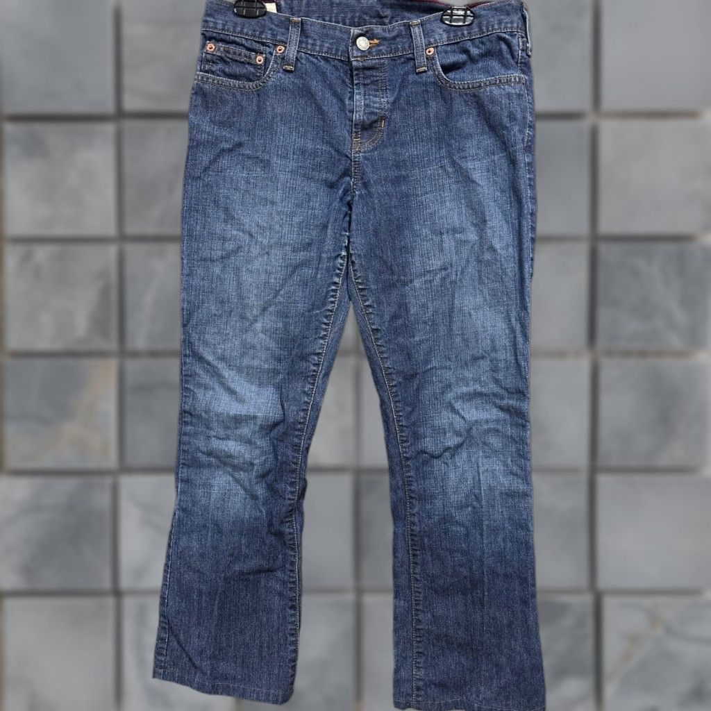 Abercrombie & Fitch VINTAGE Abercrombie & Fitch Jeans Womens 6 Long Bootcut Dark Blue Y2K 90s HEMMED Size 28" / US 6 / IT 42 - 1 Thumbnail