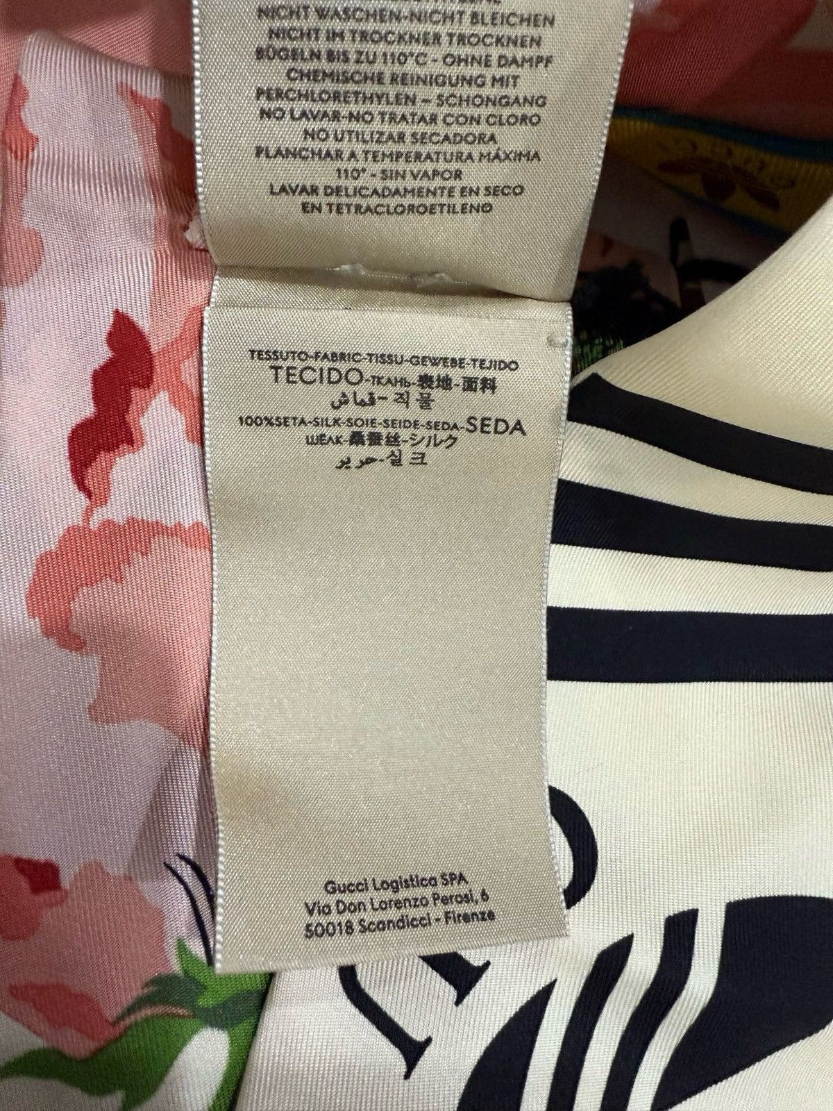 Gucci Gucci x Adidas Logo Hairband M/57 Silk Ivory hair scarf Size ONE SIZE - 5 Thumbnail
