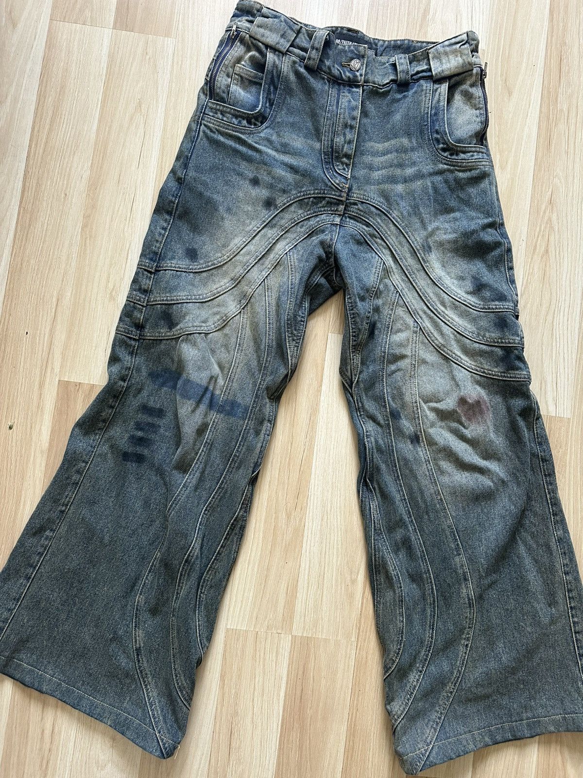 No Faith Studios No faith studios wave denim blue jeans Size US 30 / EU 46 - 2 Thumbnail