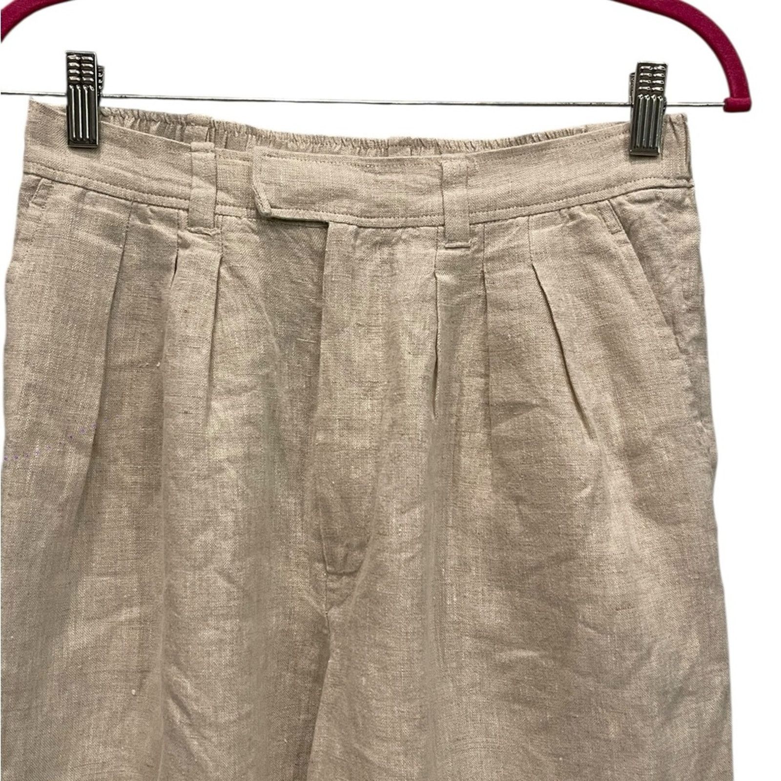 Other Posse Women's Tan linen Pant Size:S Size 28" / US 6 / IT 42 - 3 Thumbnail