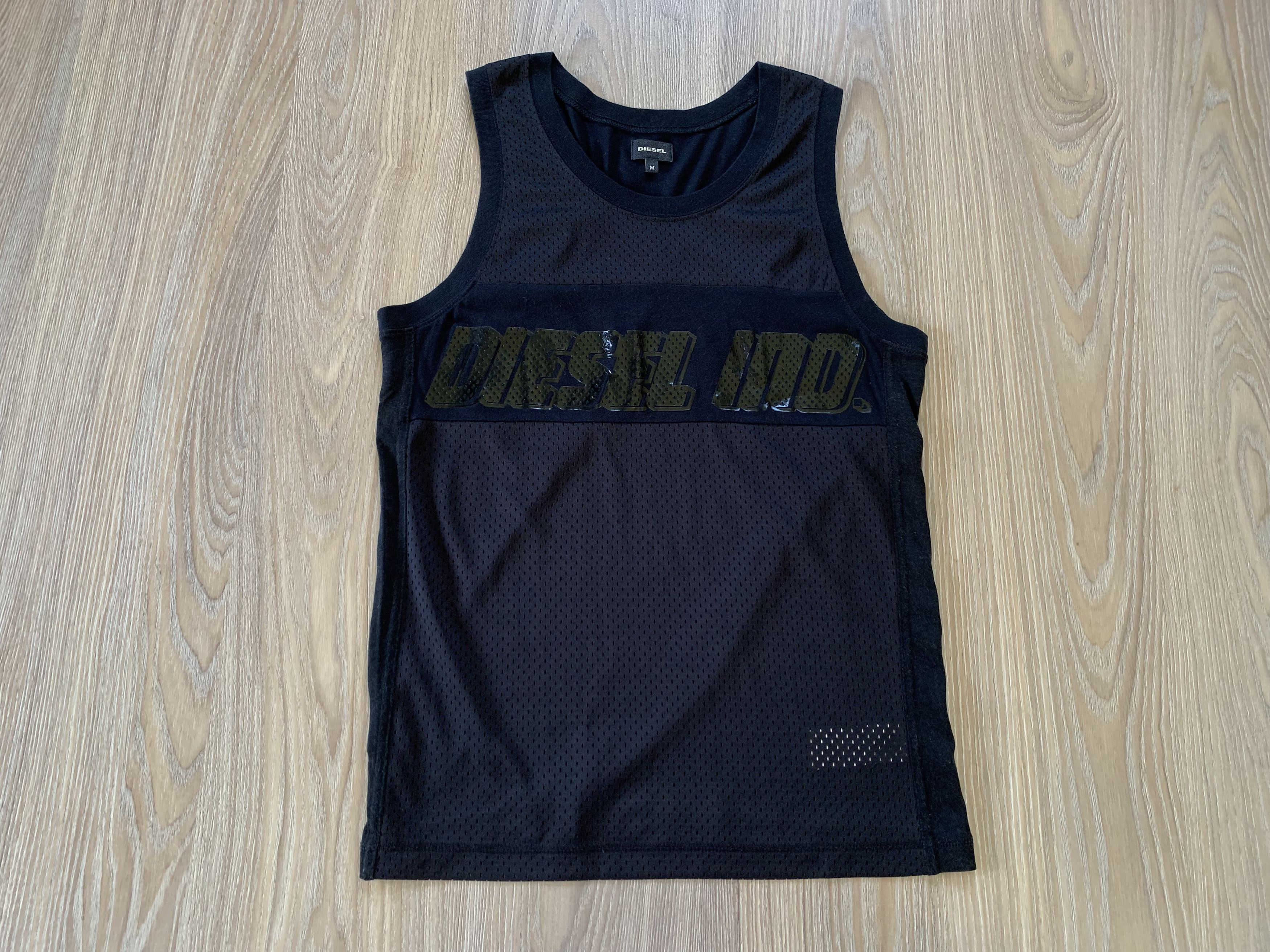 Diesel Diesel Cotton Black Mesh Sleeveless Shirt Size US M / EU 48-50 / 2 - 2 Thumbnail