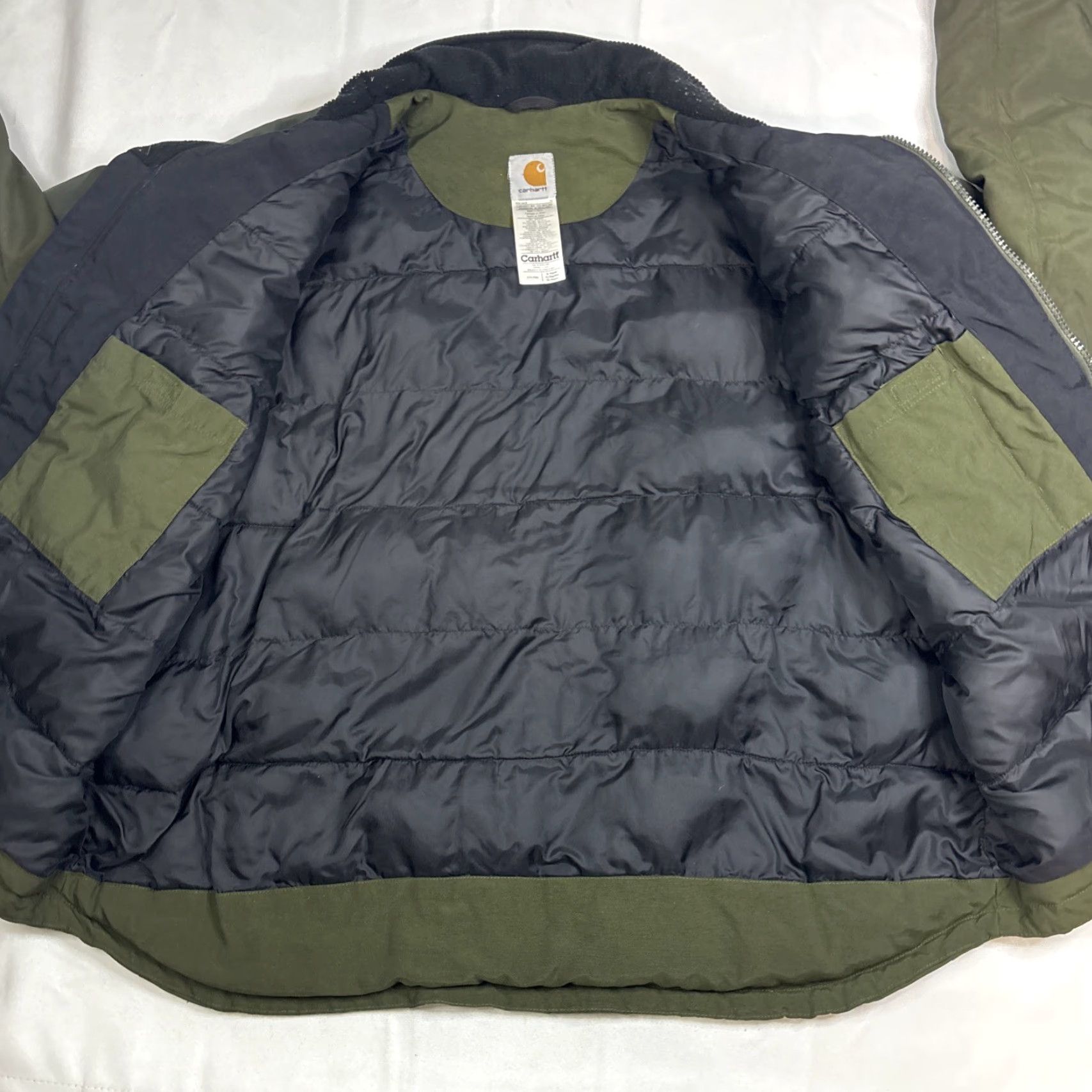 Carhartt VINTAGE Carhartt J 174 Heavyweight Green Canvas Duck Parka Coat Zip/Snap Up Men’s XL Parka Mens XXL? Size US XL / EU 56 / 4 - 6 Thumbnail