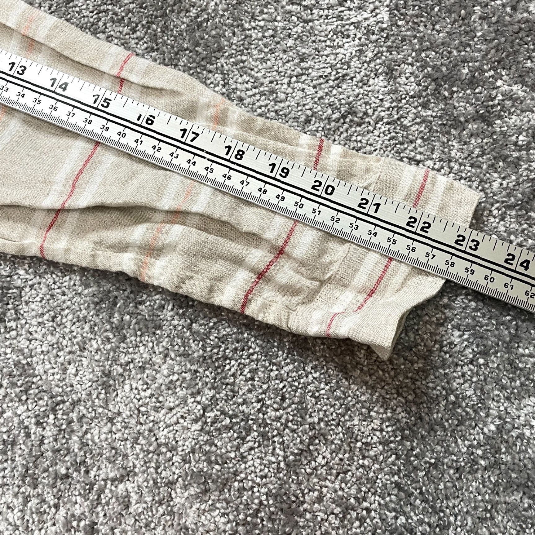 Coldwater Creek Coldwater Creek Button-Up Shirt Womens Small Brown Linen Striped Long Sleeve Collared Button Front - Mens? Size S / US 4 / IT 40 - 6 Thumbnail