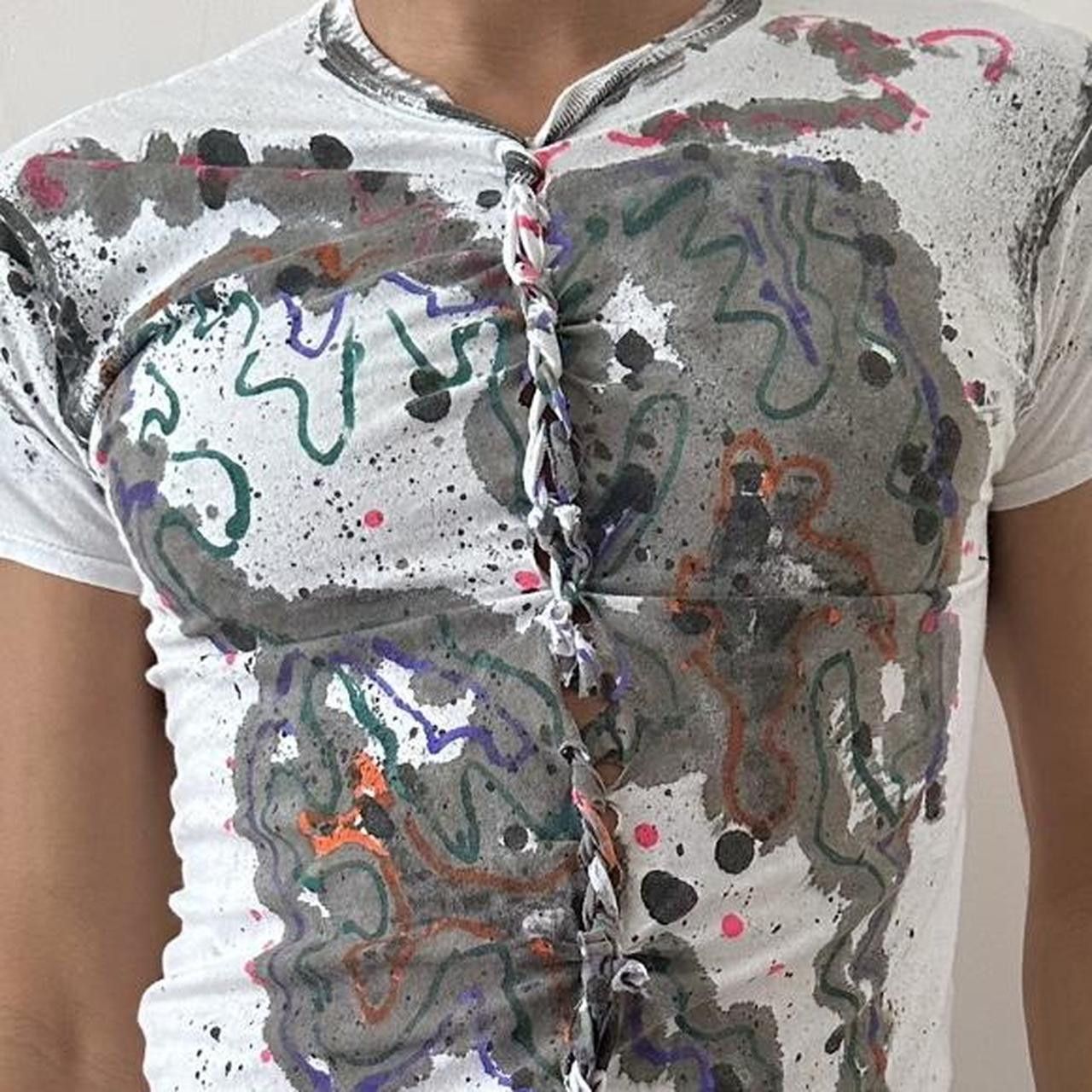 Hanes ASTROBOI* 'Multicolor' White Braided Graphic T-shirt -Medium Size US M / EU 48-50 / 2 - 7 Thumbnail