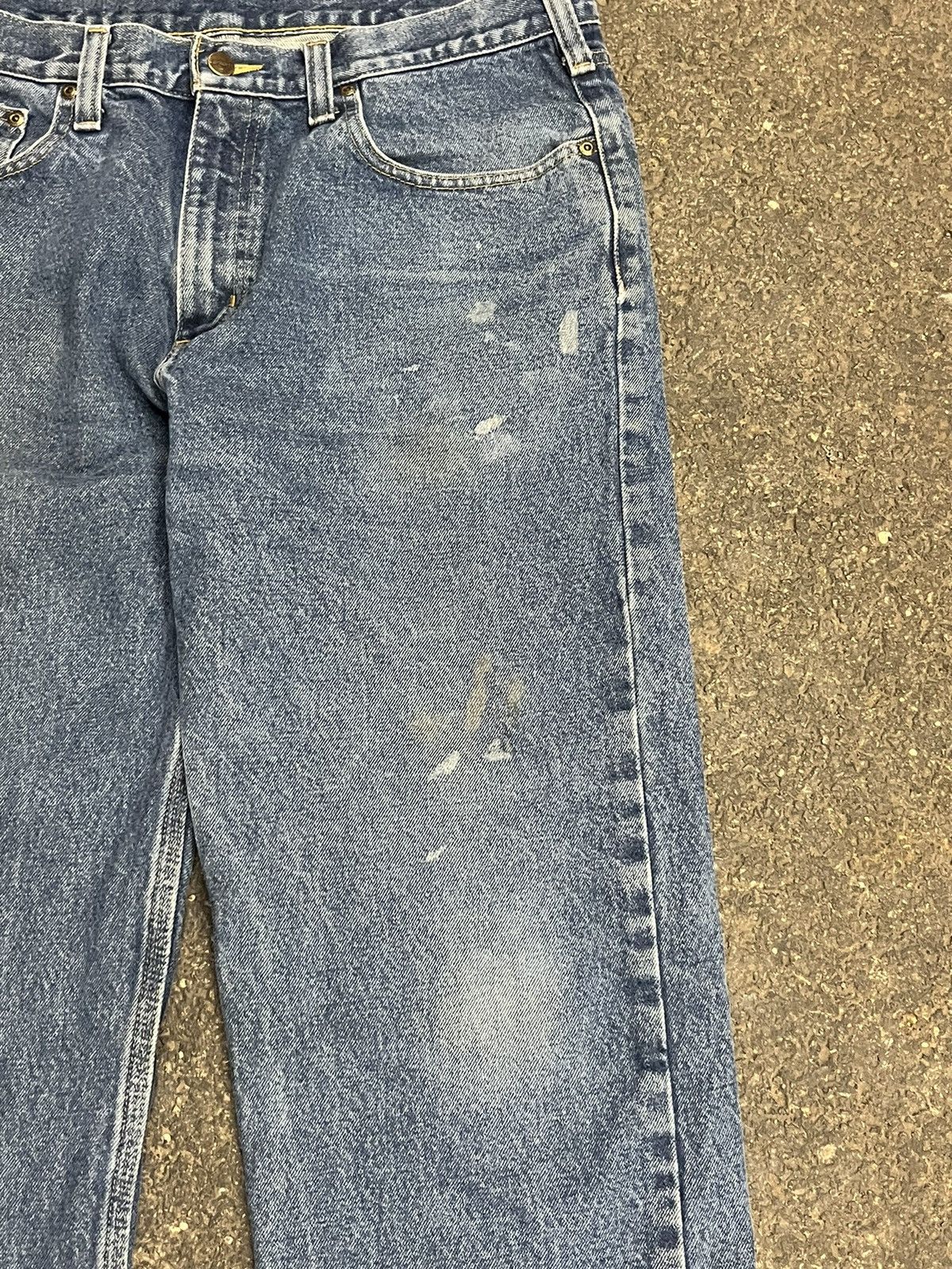 Carhartt × Vintage Carhartt baggy fit denim pants thrashed skater faded hype Size US 36 / EU 52 - 8 Thumbnail
