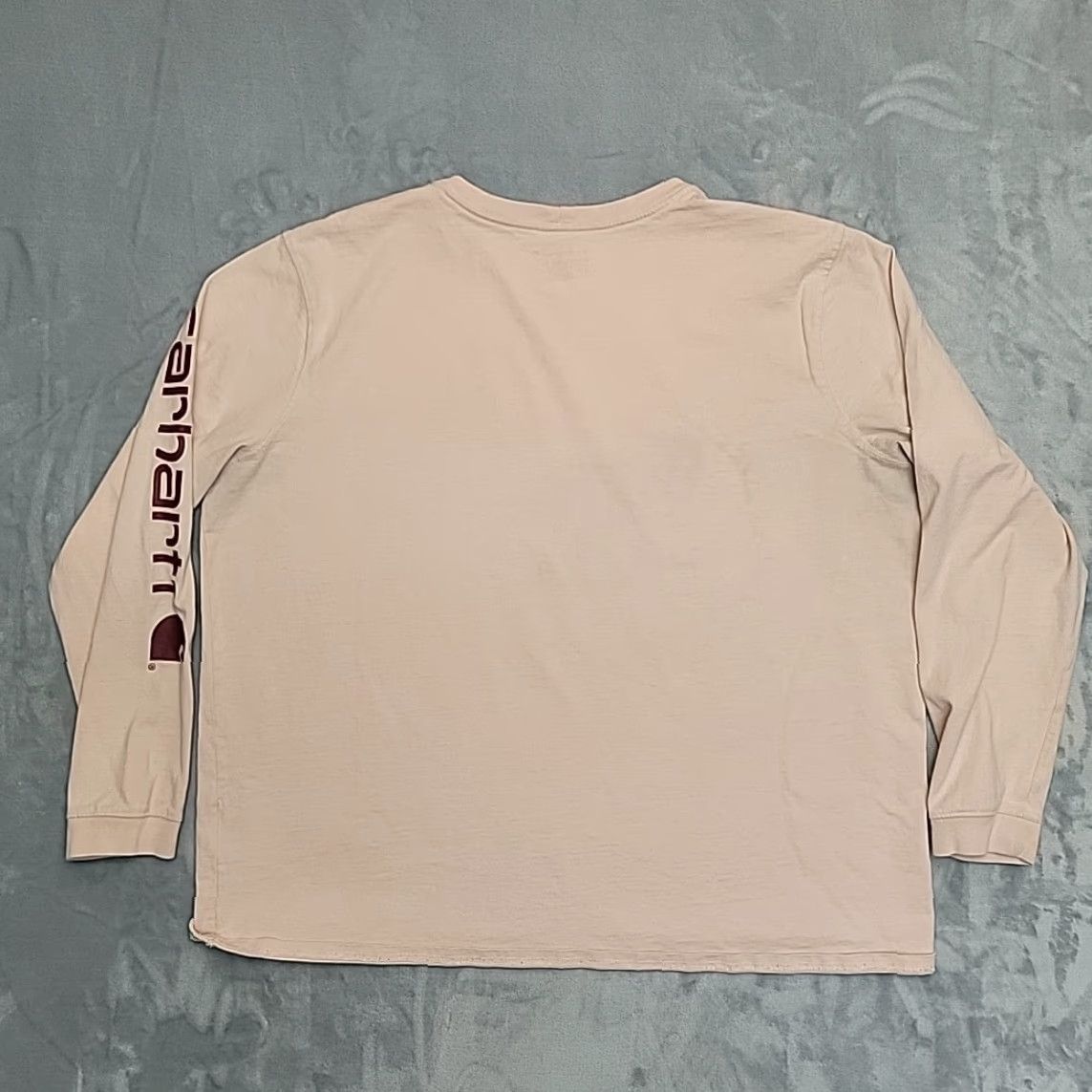 Carhartt Carhartt Shirt Womens 2XL Pink Loose Fit Crewneck Long Sleeve Spellout TEE Ladies Shirt 100% Cotton Crew Neck Size XXL / US 16-18 / IT 52-54 - 7 Thumbnail