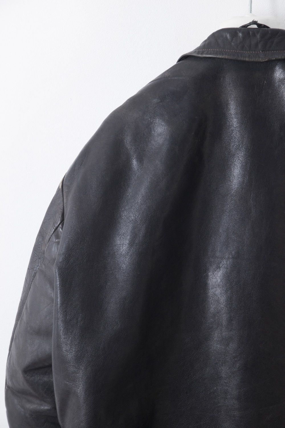 Vintage 1940's German leather pefecto jacket Size US L / EU 52-54 / 3 - 4 Thumbnail