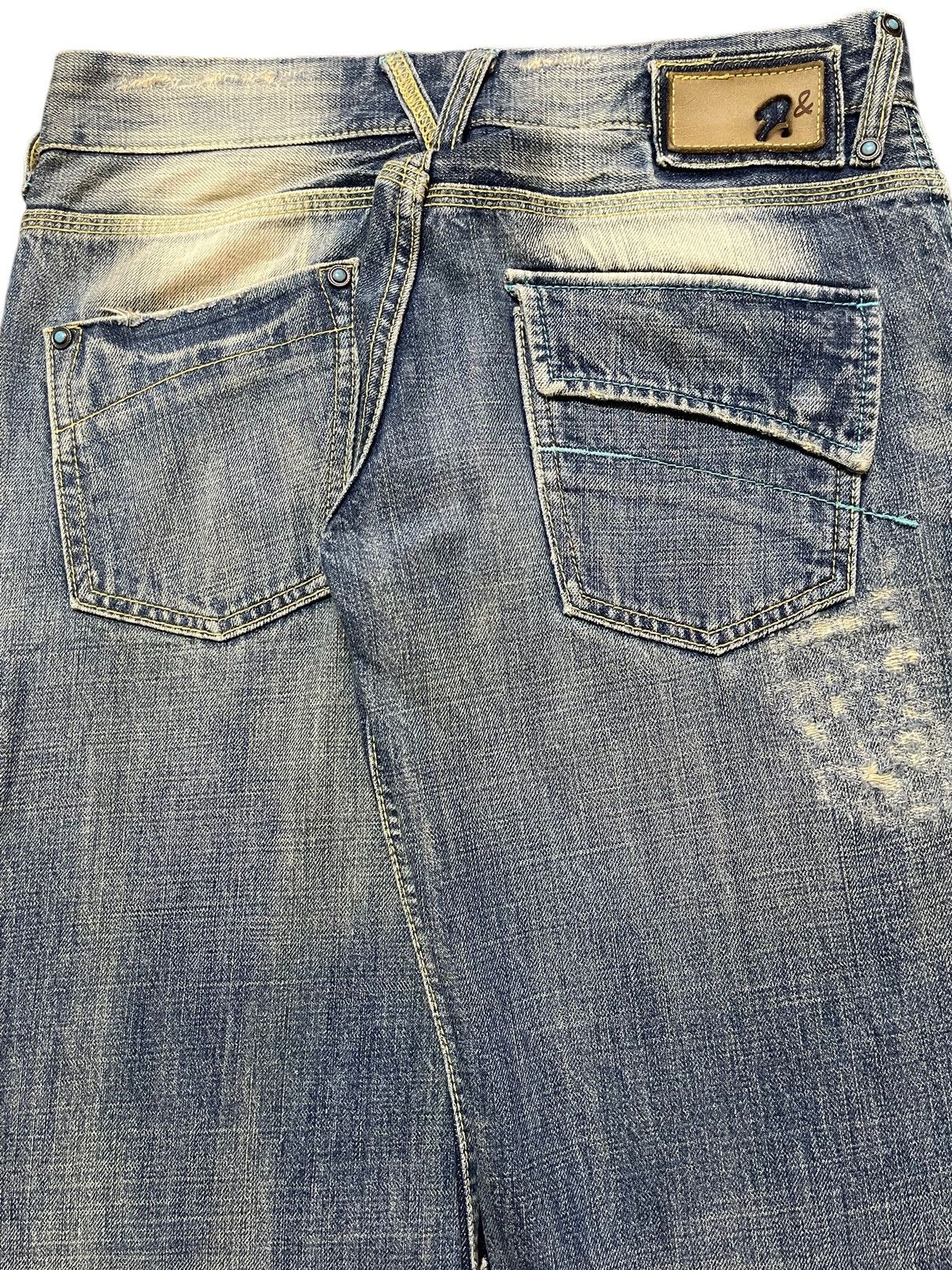 Evisu Vintage Japanese Brand Faded Stone Wash Distress Baggy Jeans Size US 29 - 6 Thumbnail