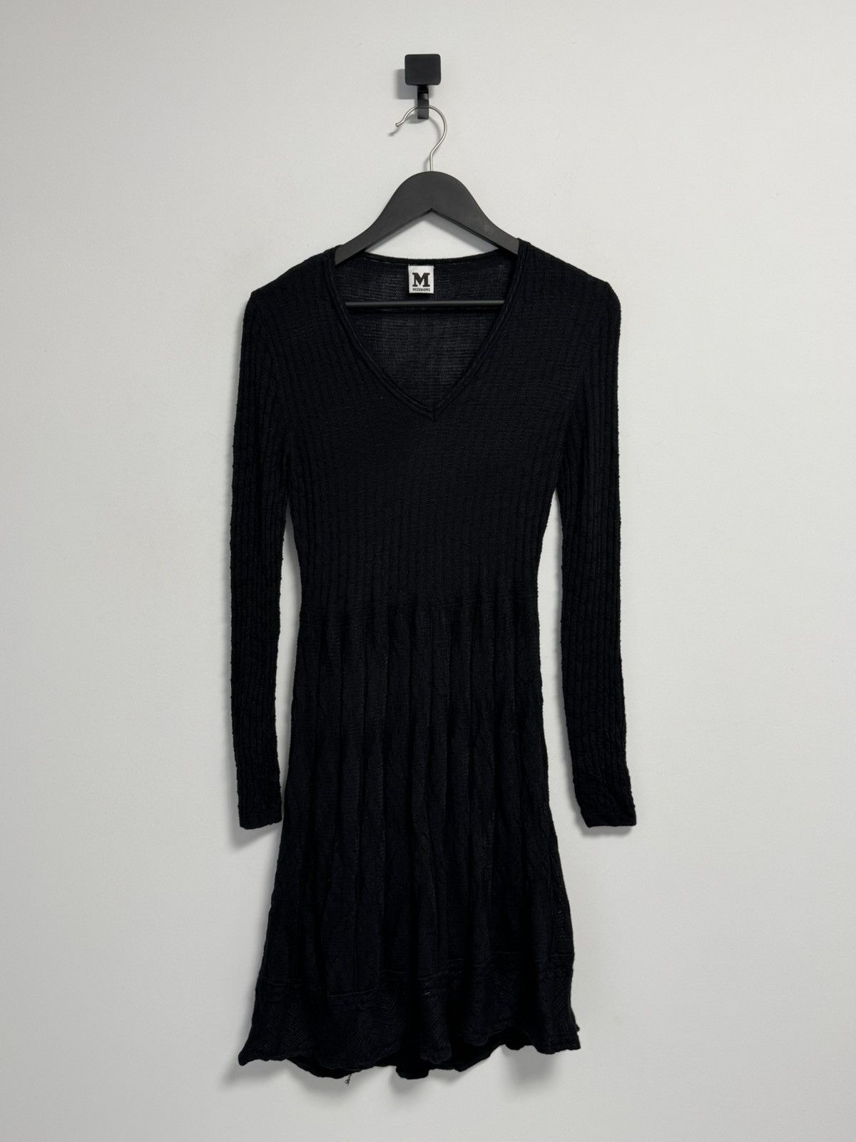 Missoni Missoni Black Knit Long Sleeve Dress Women’s Size L / US 10 / IT 46 - 1 Thumbnail