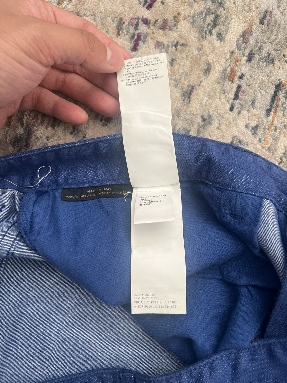 Versace Gianni Versace Blue Denim Jeans Sz 37 Size US 37 - 4 Thumbnail