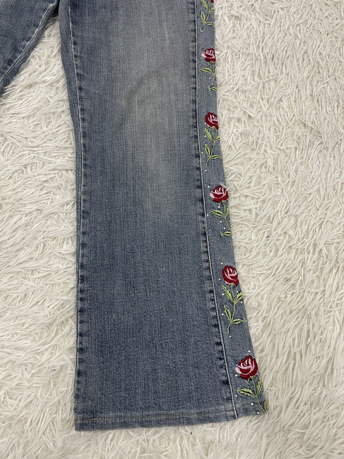 Japanese Brand Origin Jeans Pant Side Flowers Size 31" - 3 Thumbnail