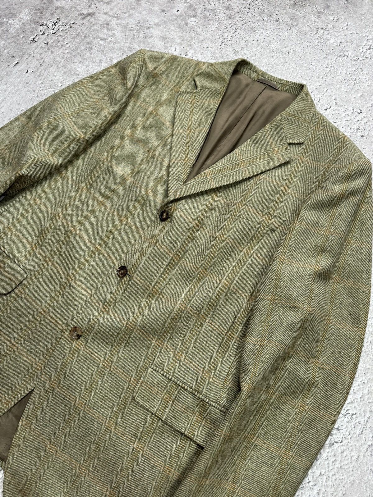Ermenegildo Zegna Ermenegildo Zegna Green Tweed Blazer Wool Cashmere Jacket 52 Size US L / EU 52-54 / 3 - 5 Thumbnail