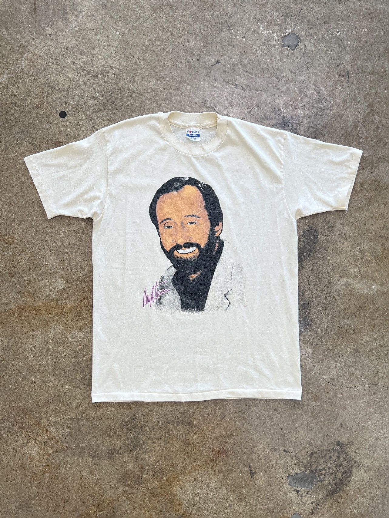 Band Tees Vintage 90s Ray Stevens Big Face Single Stitch Tee Large Size US L / EU 52-54 / 3 - 2 Thumbnail