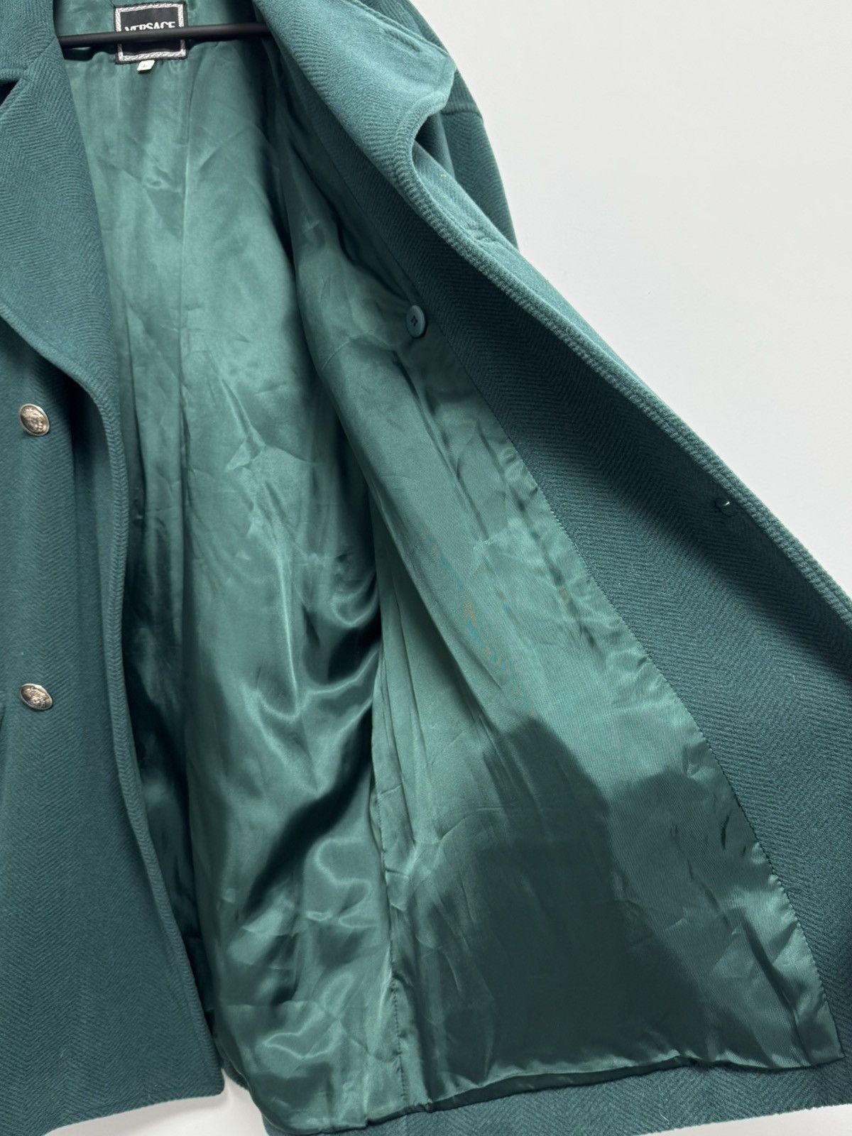 Versace Versace Coat Men’s Green Wool Luxury Coats Size US L / EU 52-54 / 3 - 14 Thumbnail