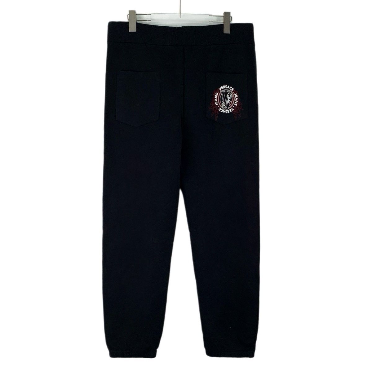 Versace Versace Black Logo Badge Printed Cotton Casual Pants K26WX Size US 36 / EU 52 - 2 Thumbnail