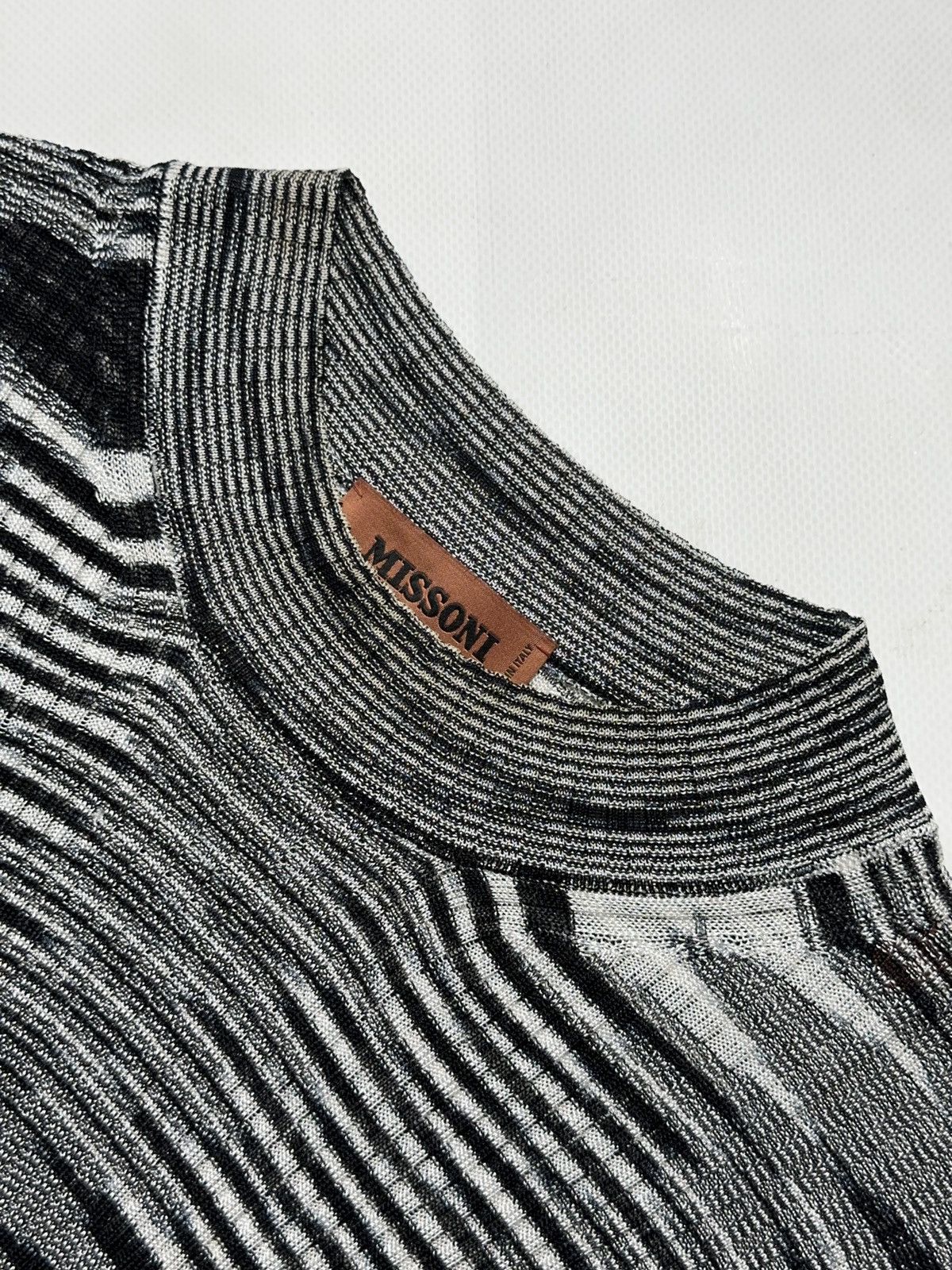 Missoni Missoni Viscose Zebra Pattern Stretchy Mesh Top Size M / US 6-8 / IT 42-44 - 3 Thumbnail
