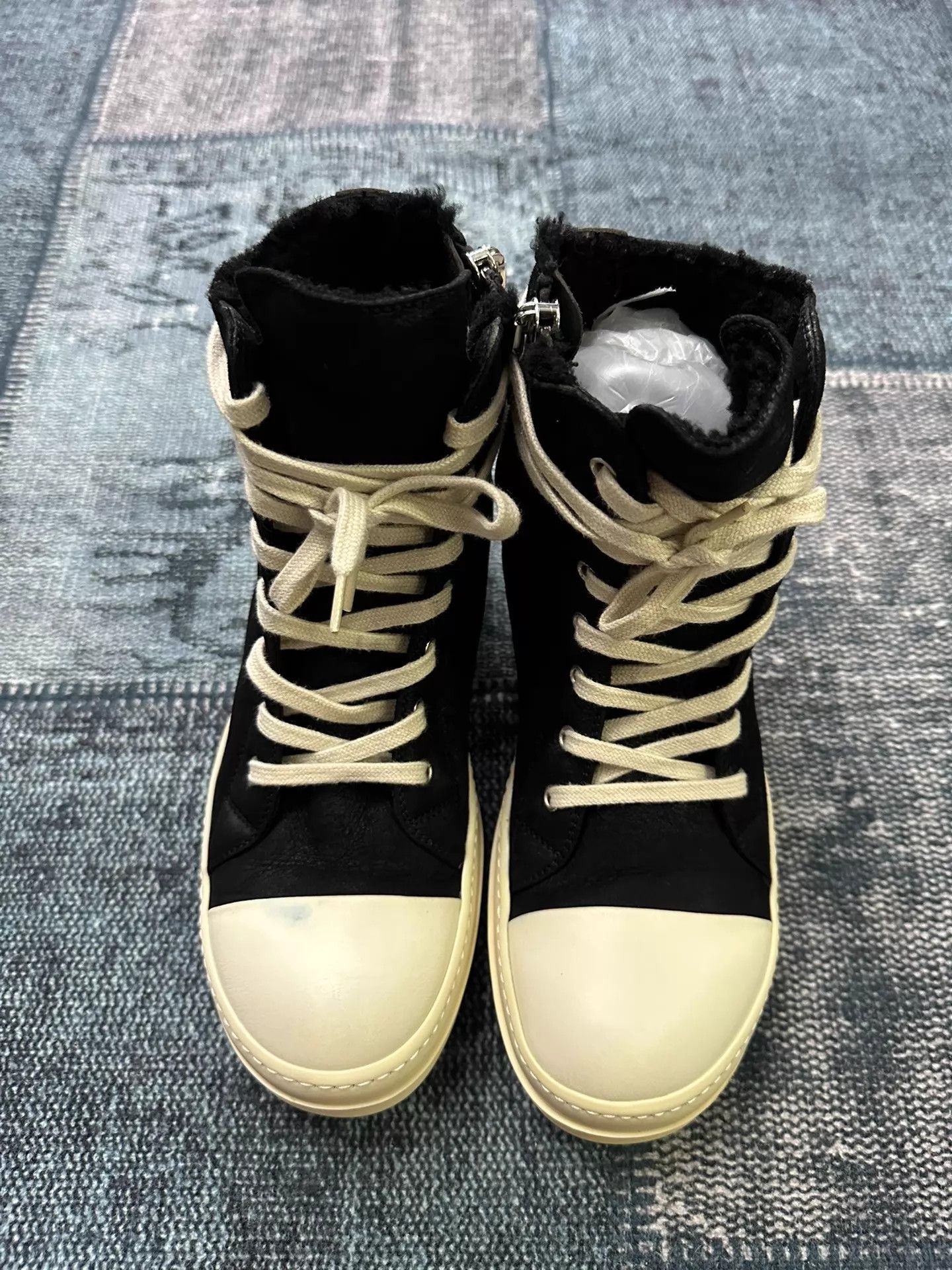 Rick Owens Rick Owens Main Line High-Top Leather Shearling Size 40 Size US 7 / EU 40 - 4 Thumbnail
