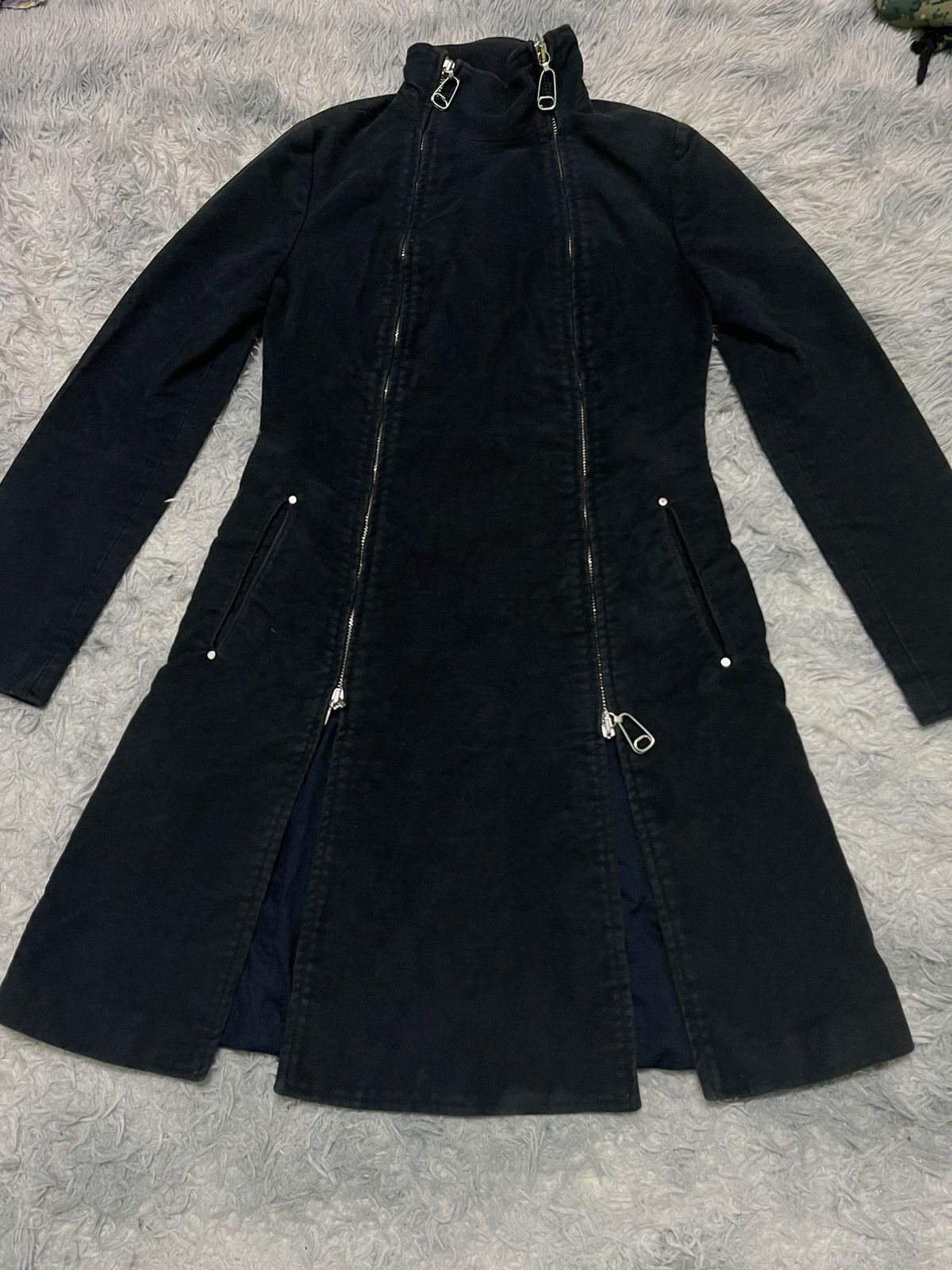 RARE MOSCHINO JEANS MULTI ZIPPER LONG JACKET