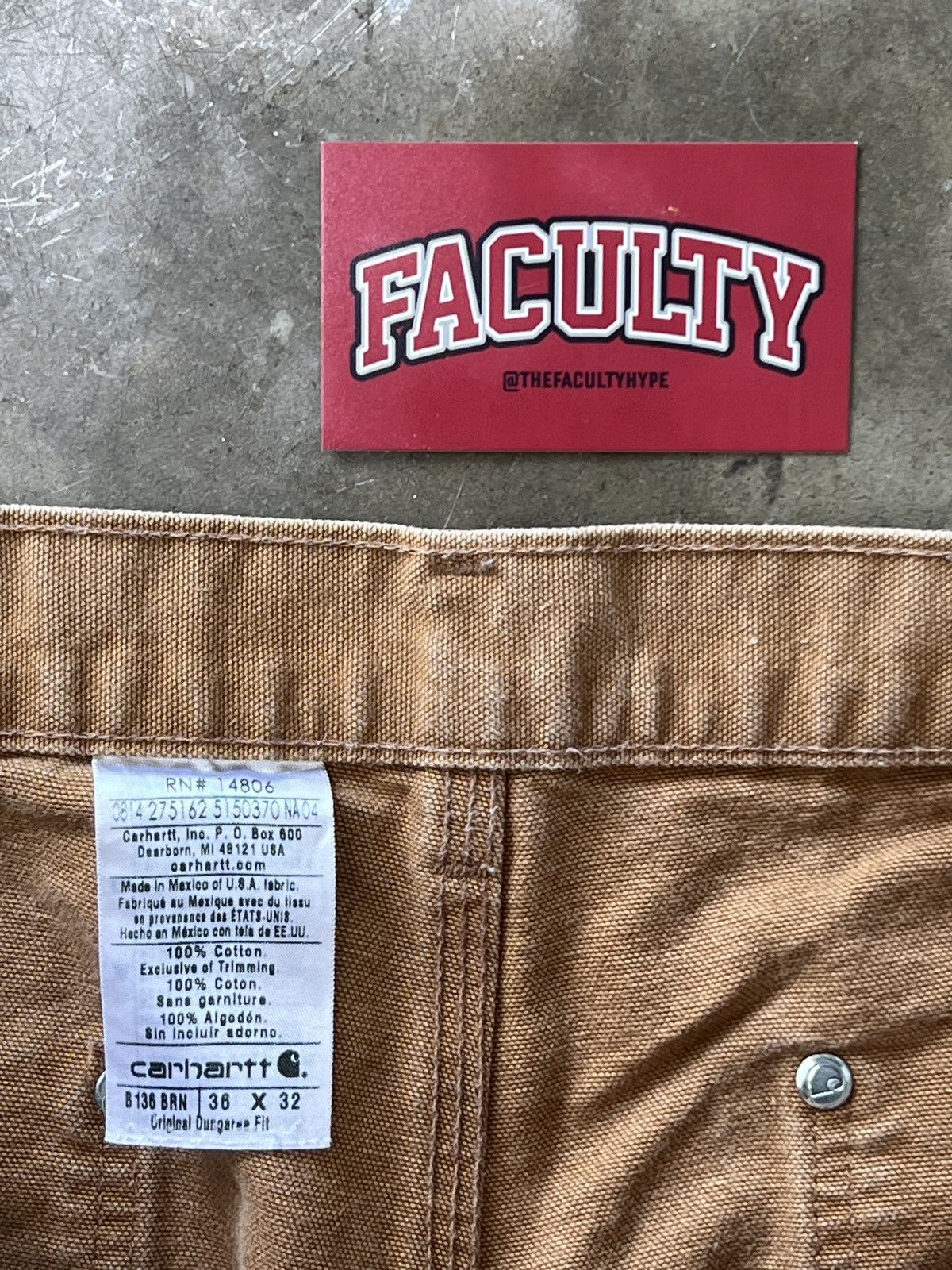 Carhartt Vintage Carhartt Double Knee Carpenter Tan Sz. 36 Size US 36 / EU 52 - 3 Thumbnail