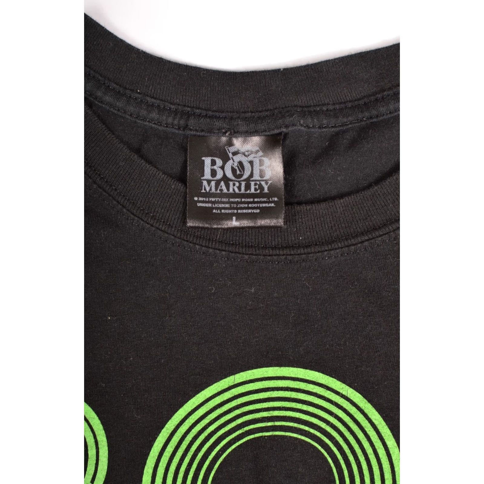 Vintage Bob Marley Vintage 2013 Rasta Reggae T-Shirt Tee Zion Made in UK Size L Mens Black Size US L / EU 52-54 / 3 - 4 Thumbnail