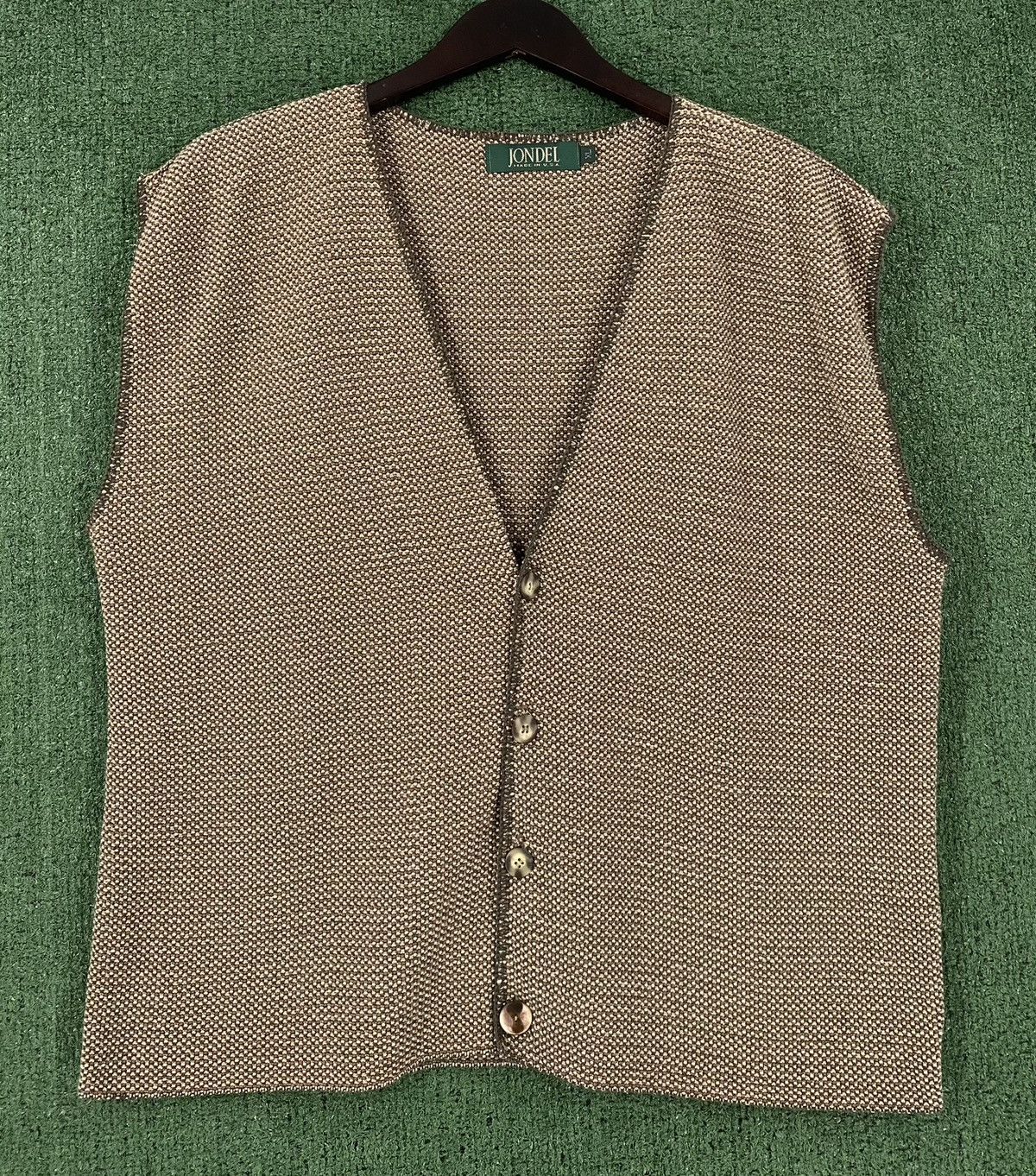 Other Vintage 90’s Jondel Textured Knit Sweater Vest Mens XL Size US XL / EU 56 / 4 - 1 Thumbnail