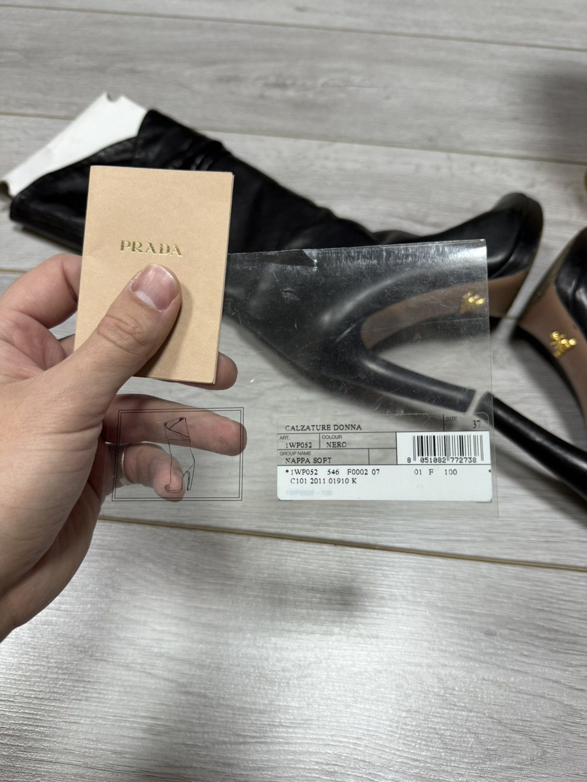 Prada Prada leather calzature donna high boots Size US 7 / IT 37 - 11 Thumbnail