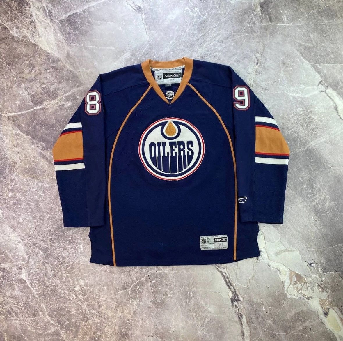 Reebok Reebok Edmonton Oilers #89 Sam Gagner Blue Hockey Jersey XL Size US XL / EU 56 / 4 - 8 Thumbnail