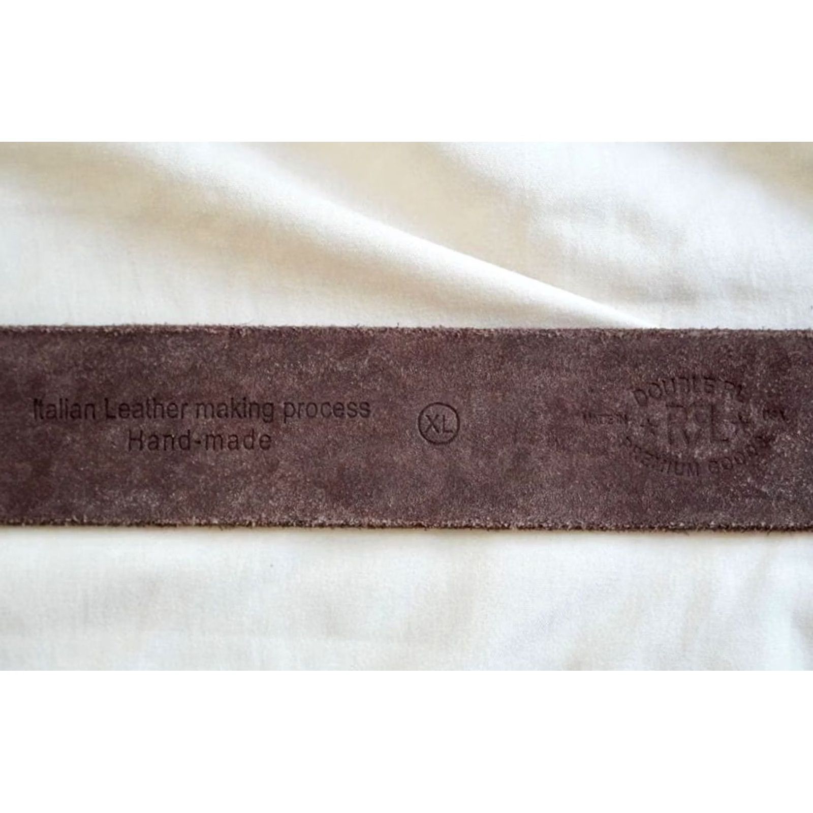 Ralph Lauren RRL RALPH LAUREN LEATHER BELT SIZE XL DARK BROWN VEGETABLE-TANNED COWHIDE USED Size ONE SIZE - 4 Thumbnail